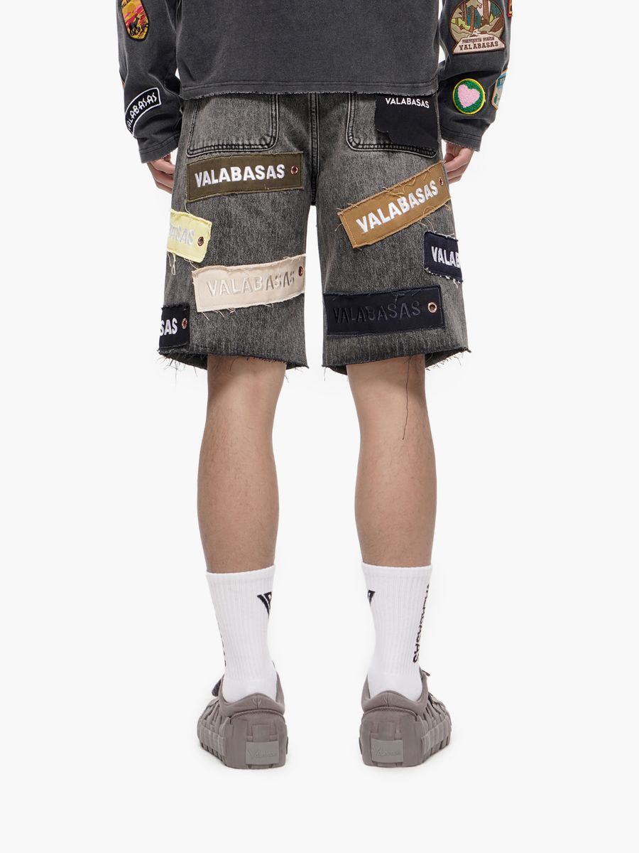 Valabasas BANNER Denim Shorts – Grey Vintage