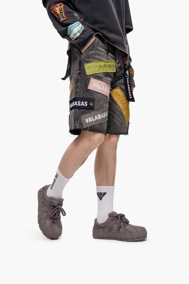 Valabasas BANNER Denim Shorts – Grey Vintage