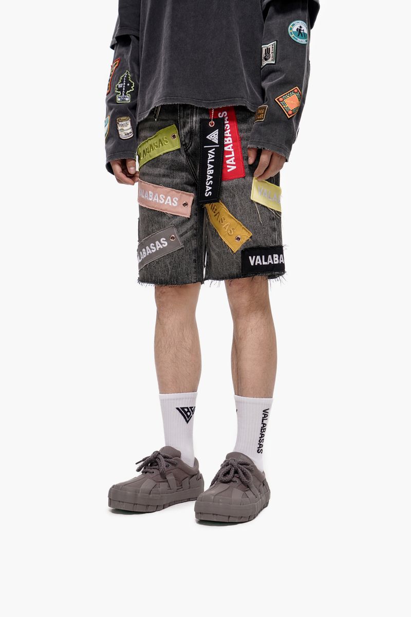 Valabasas BANNER Denim Shorts – Grey Vintage