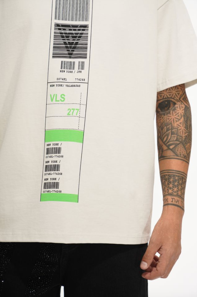 Valabasas BAGGAGE CLAIM Tee – Cream