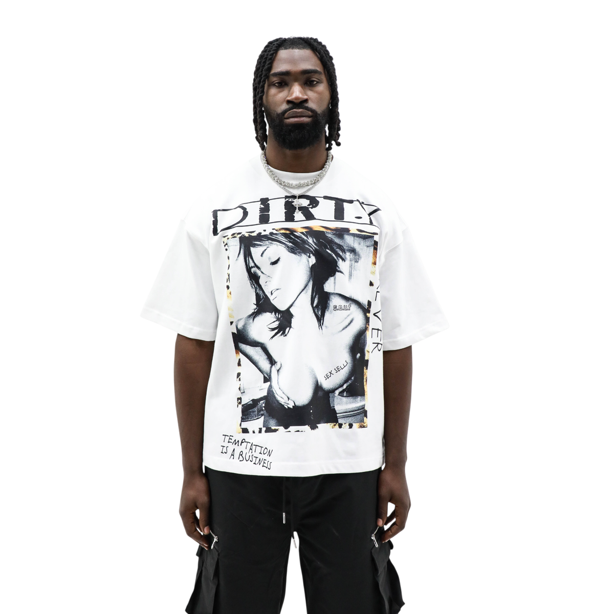 Heights District “Temptation Is A Business” Tee- White