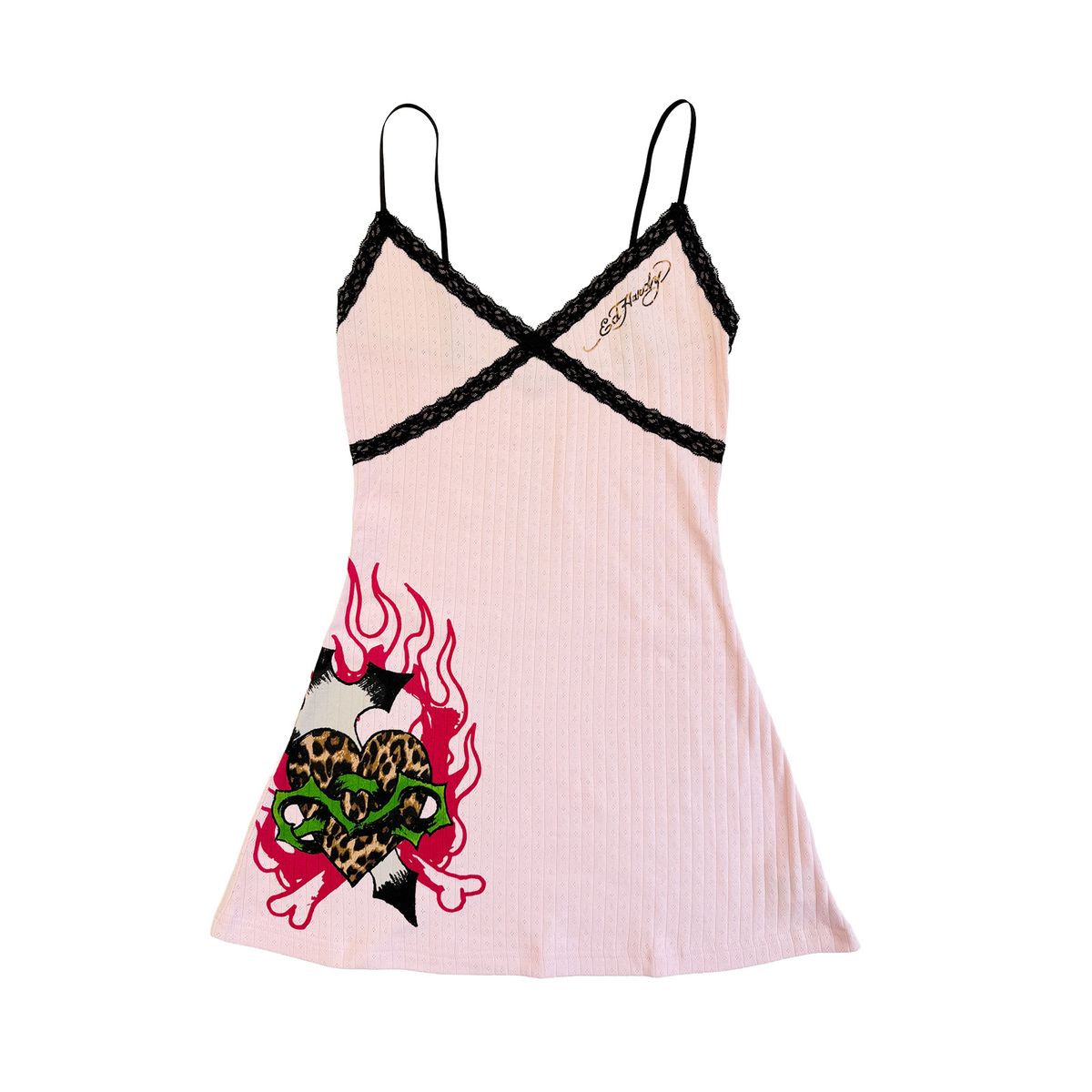 Ed Hardy Leopard LKS Lace Nighty Pink