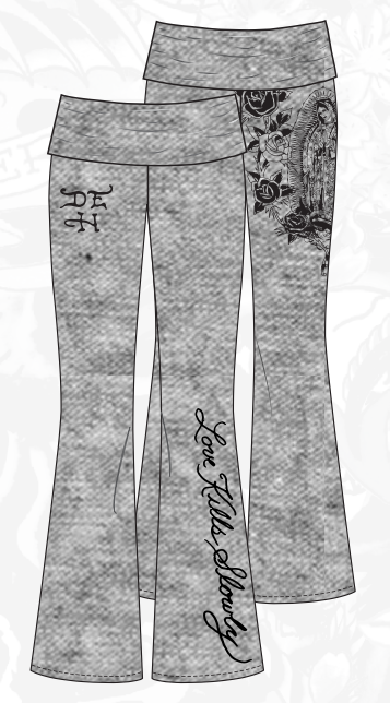 Ed Hardy Mary Fold Over Yoga Pant
