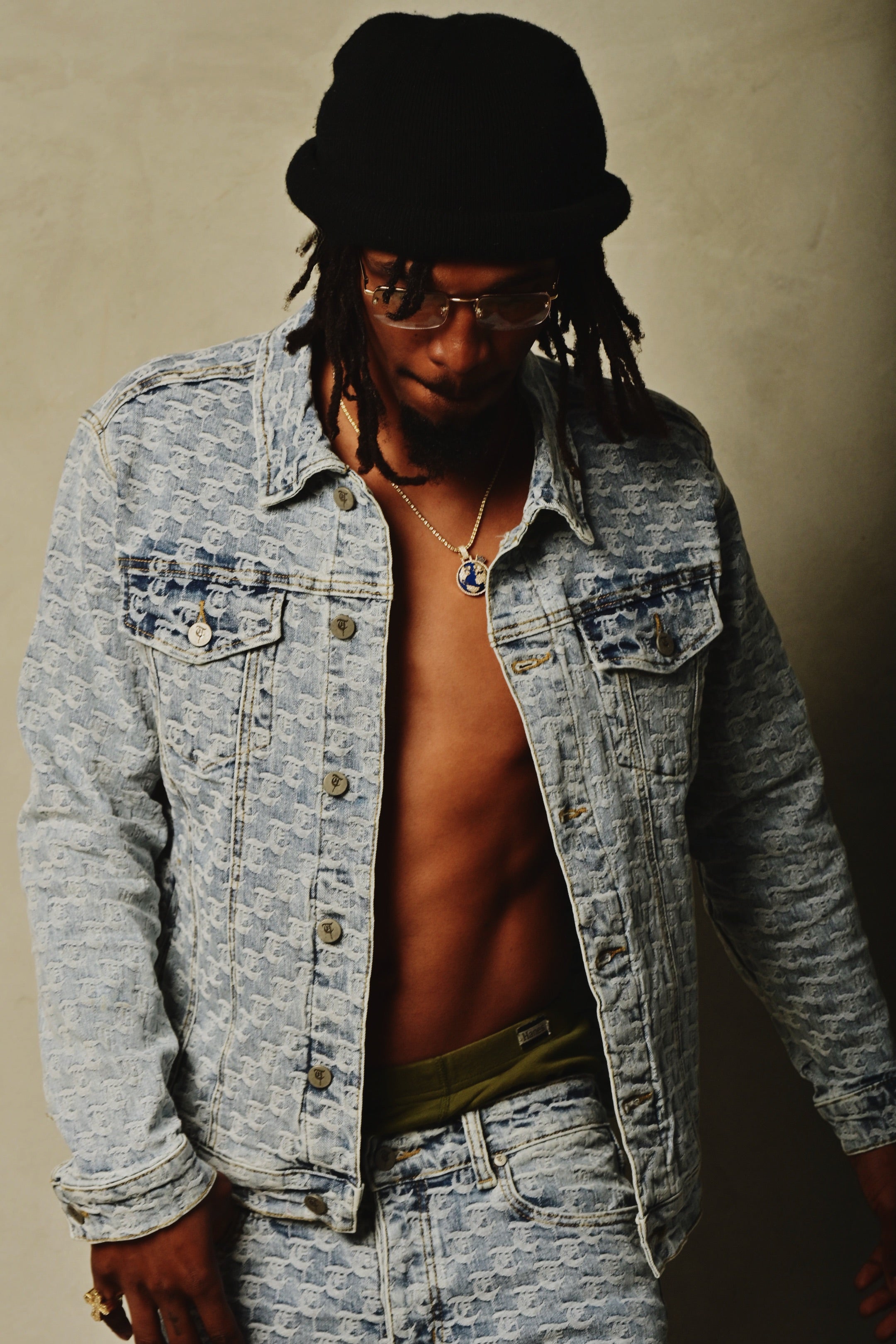 "RAFAH" Light Wash Jacket