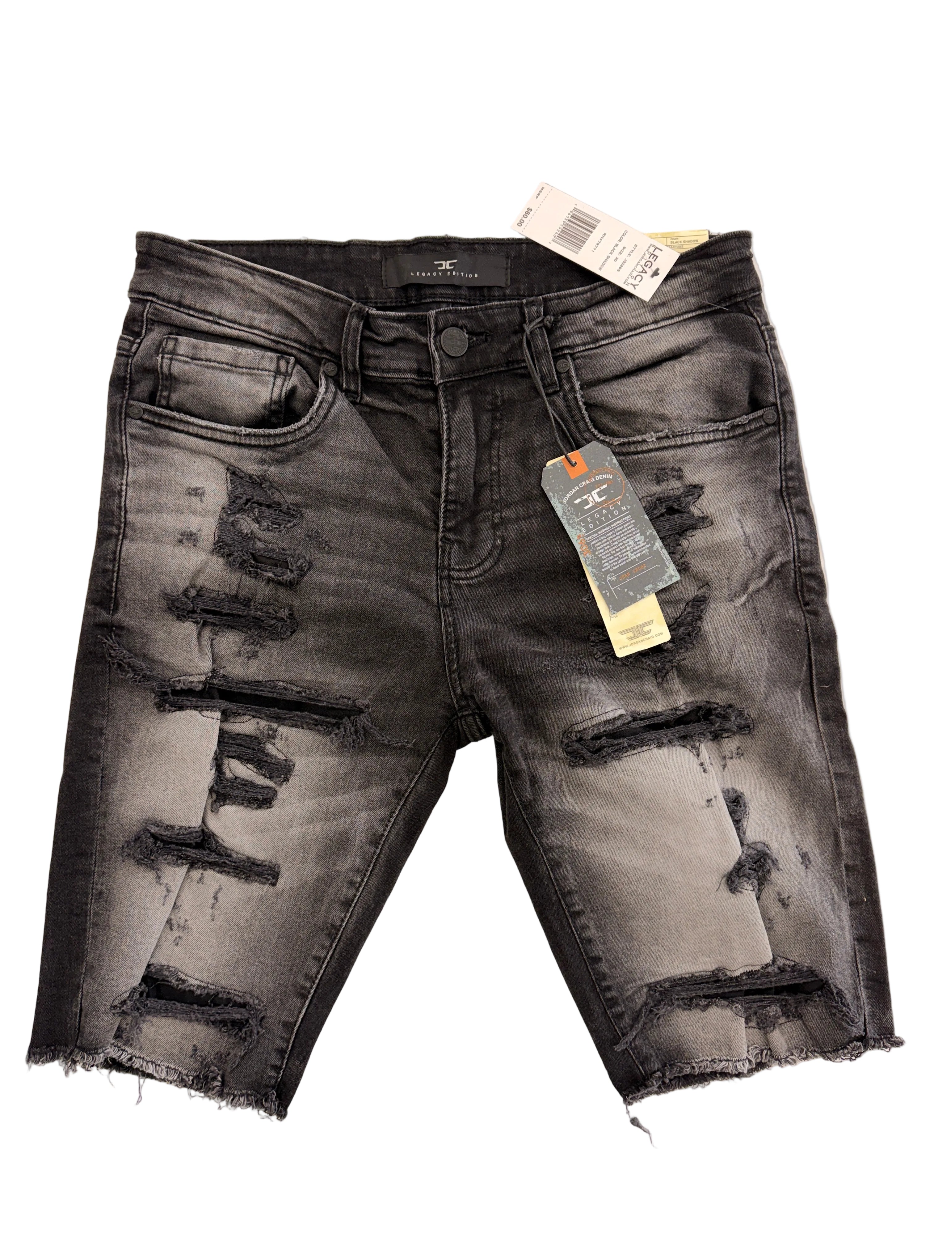Jordan Craig "Black Shadow" Denim Shorts