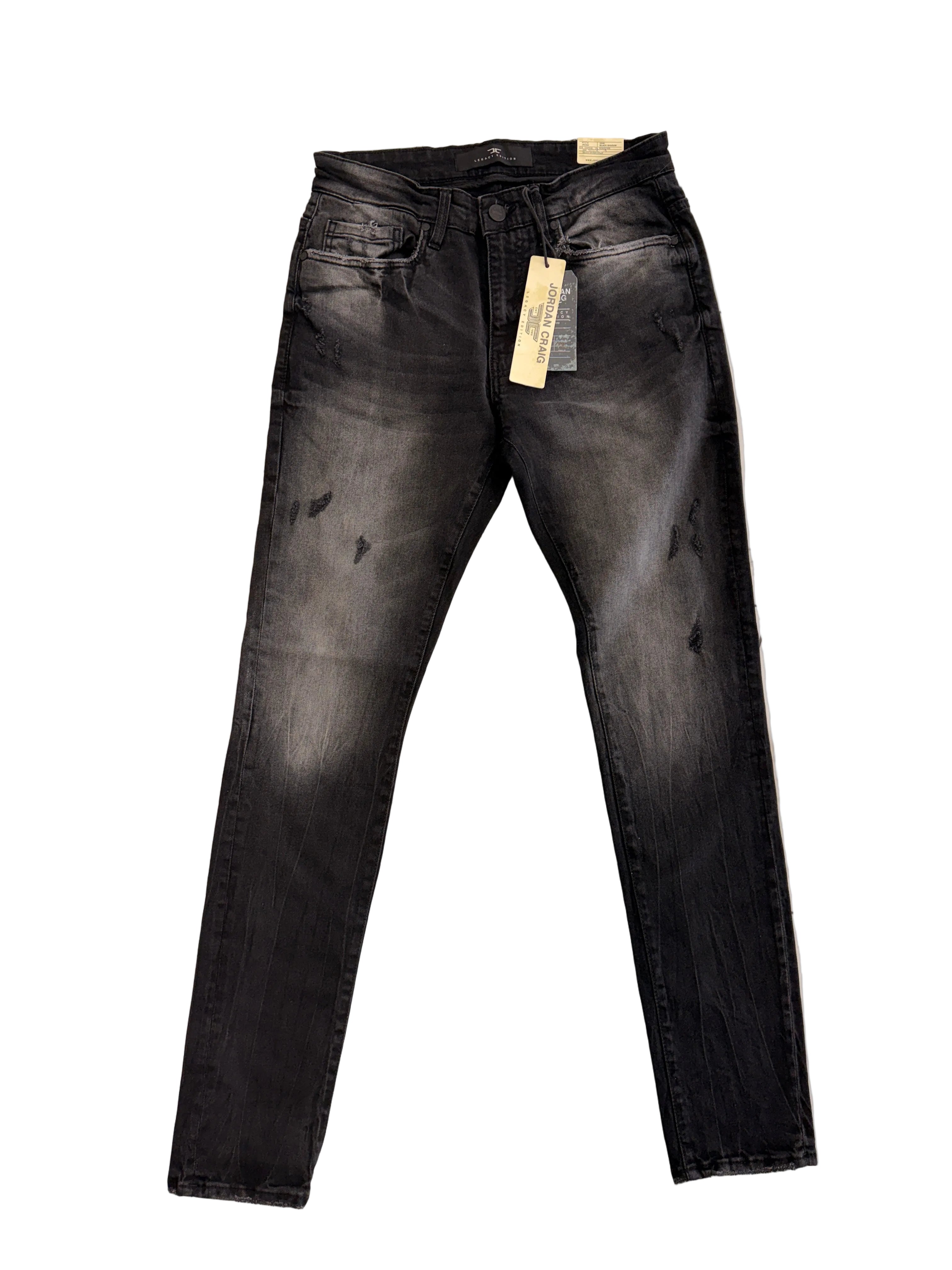 Jordan Craig "Black Shadow" Light Rip Jeans