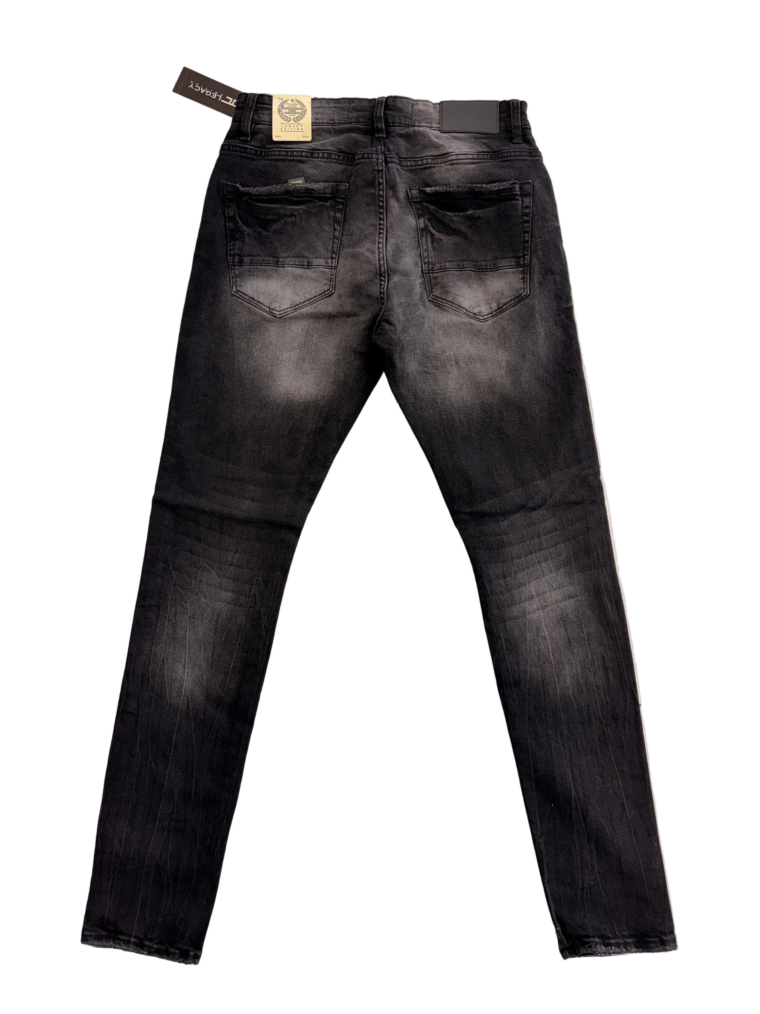 Jordan Craig "Black Shadow" Light Rip Jeans