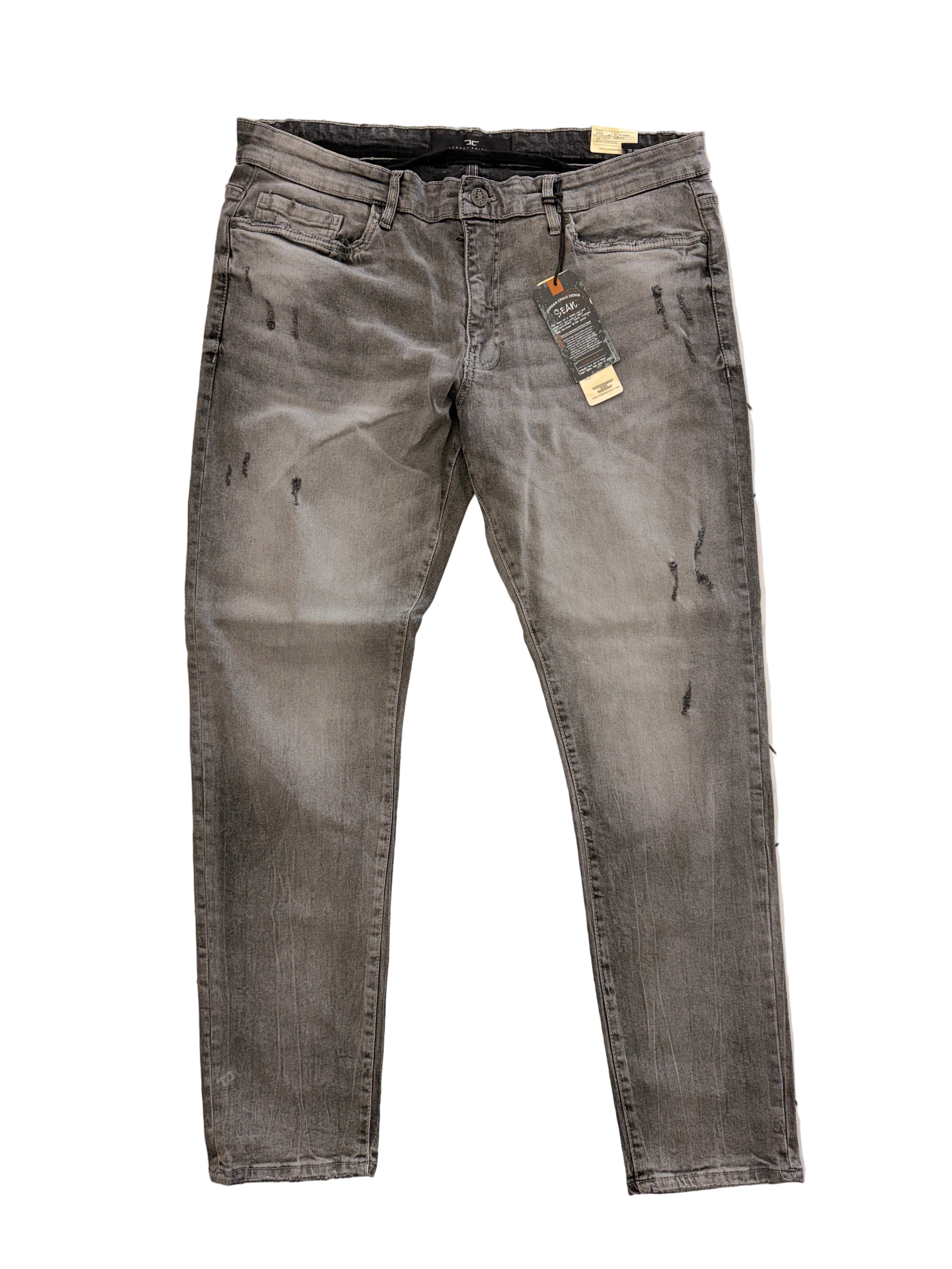 Jordan Craig "Cement Wash" Light Rip Jeans