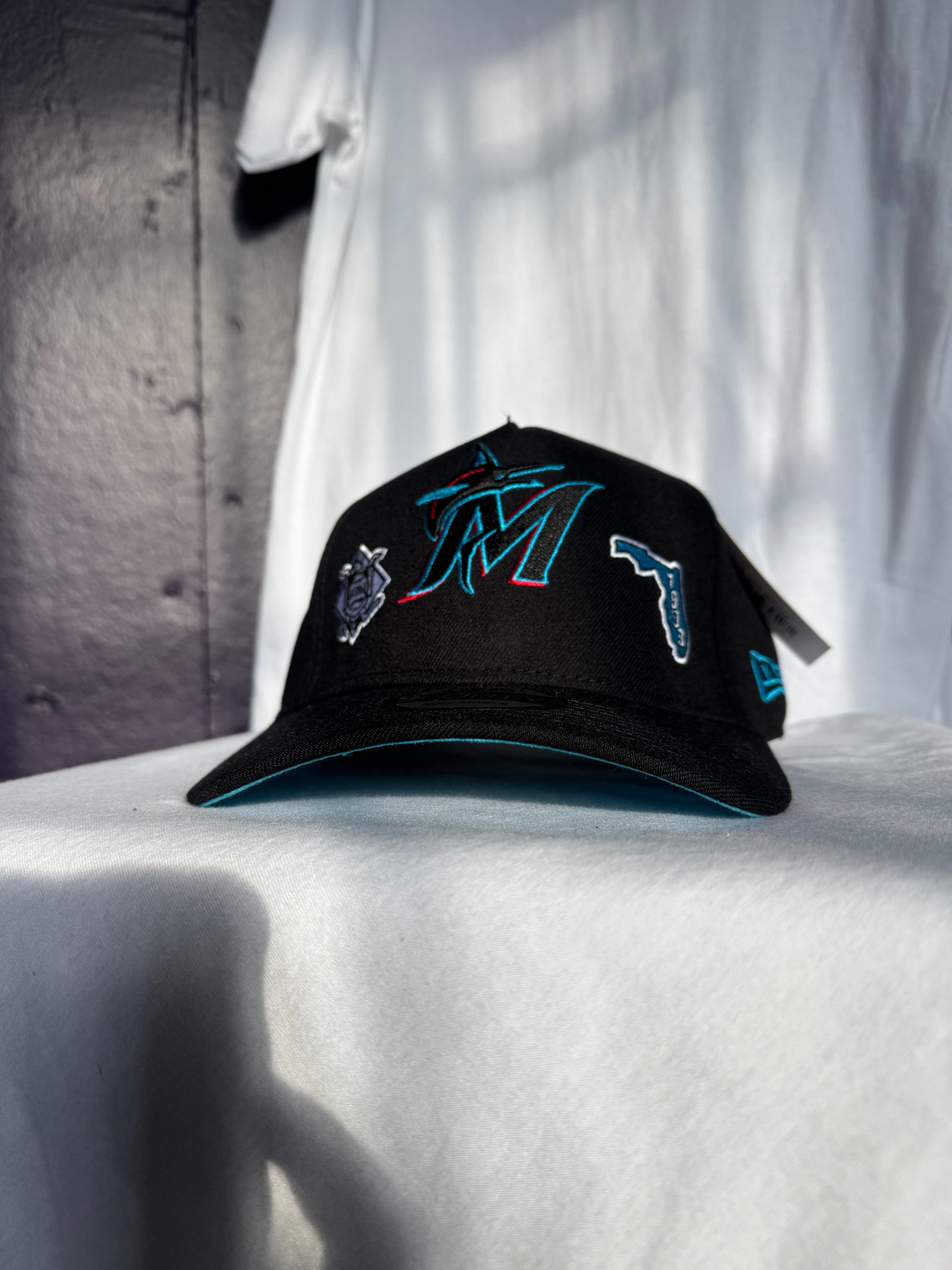 New Era Miami Marlins 9FORTY A-Frame Black