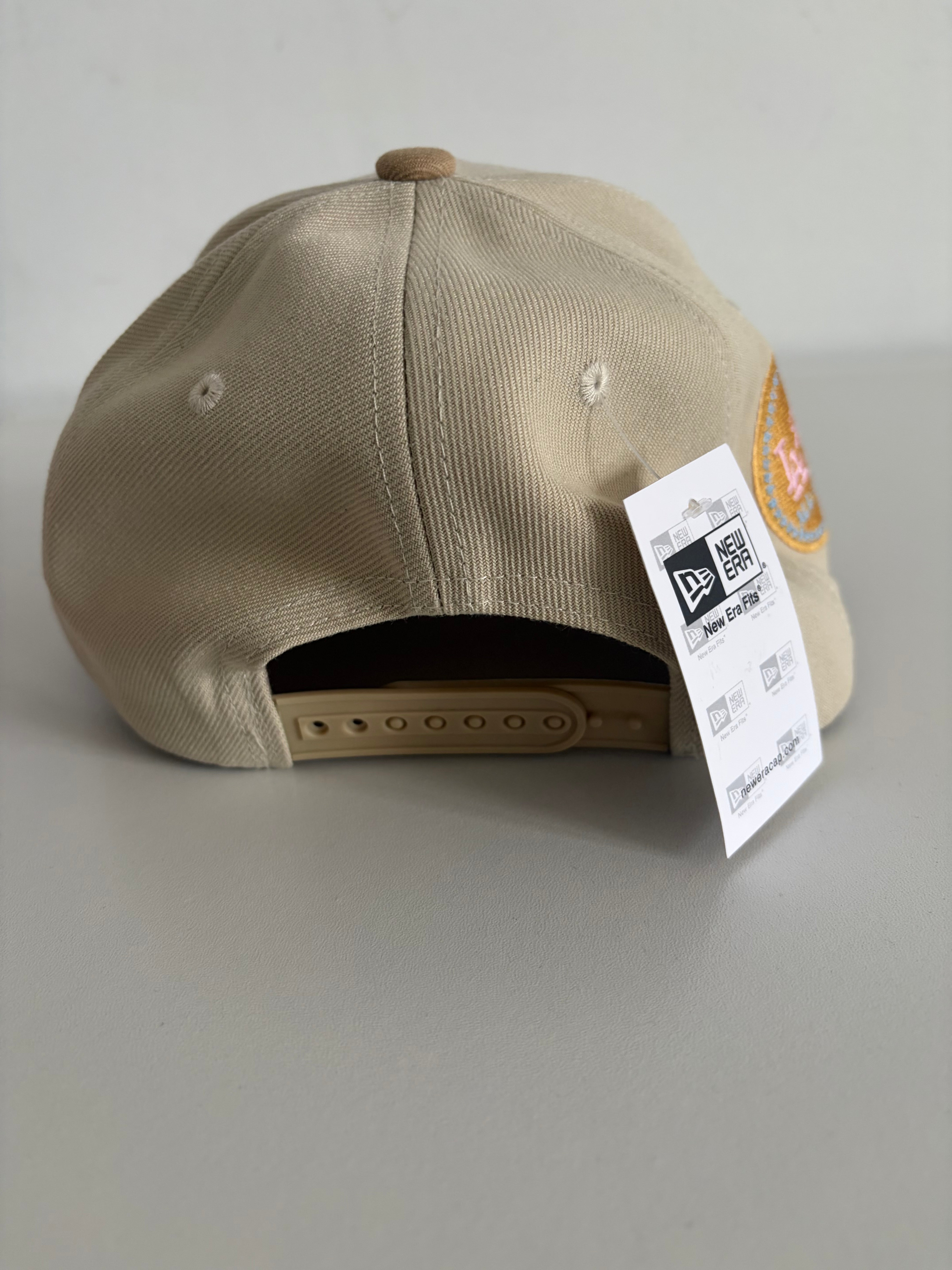 New Era LA Dodgers Floral 9FORTY Adjustable Cap – Beige/Pink