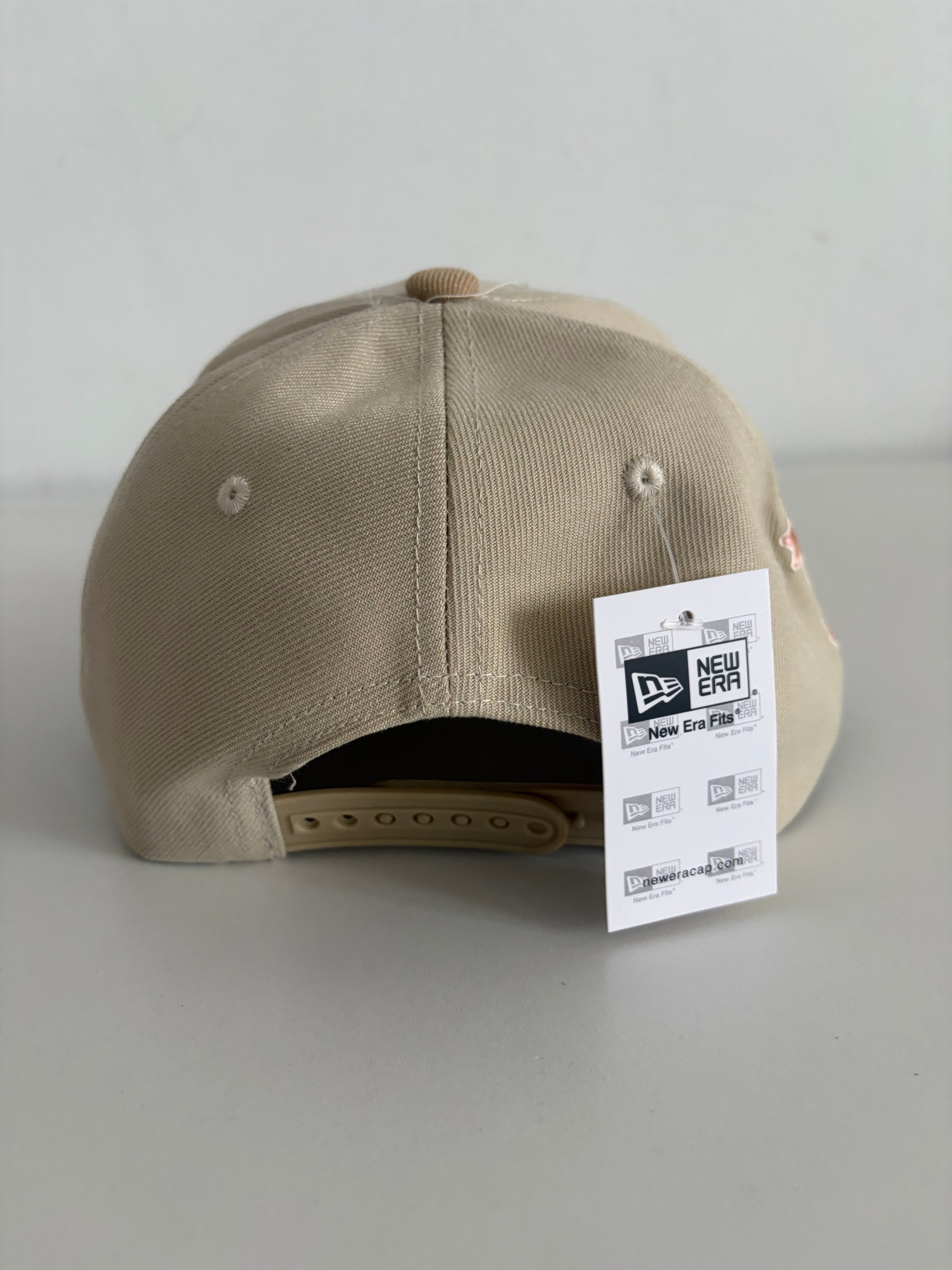 New Era LA Dodgers 9FORTY cap in tan, Fireworks Anniversary edition, back view