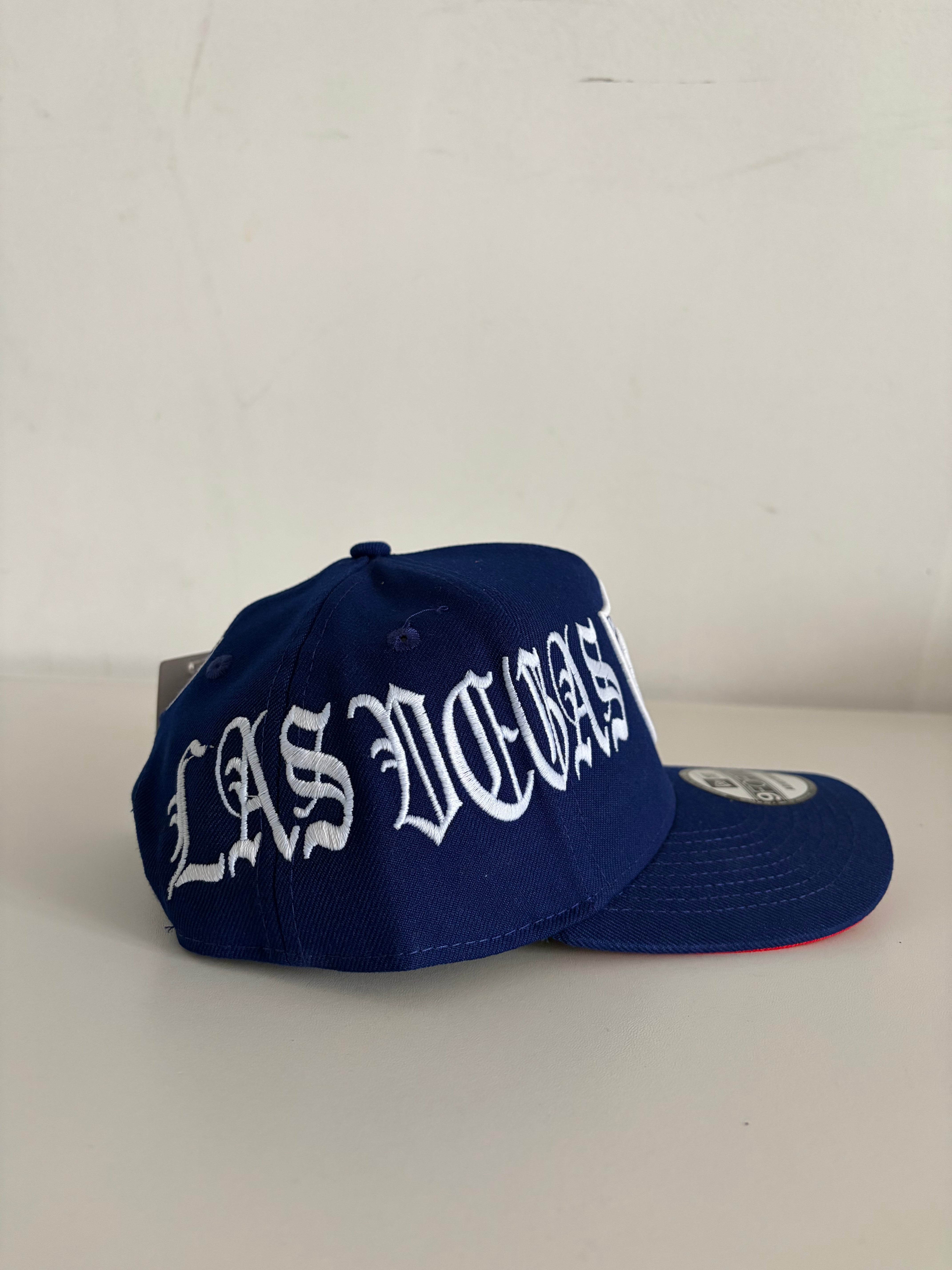 New Era Las Vegas Raiders 9FORTY cap in royal blue, back view