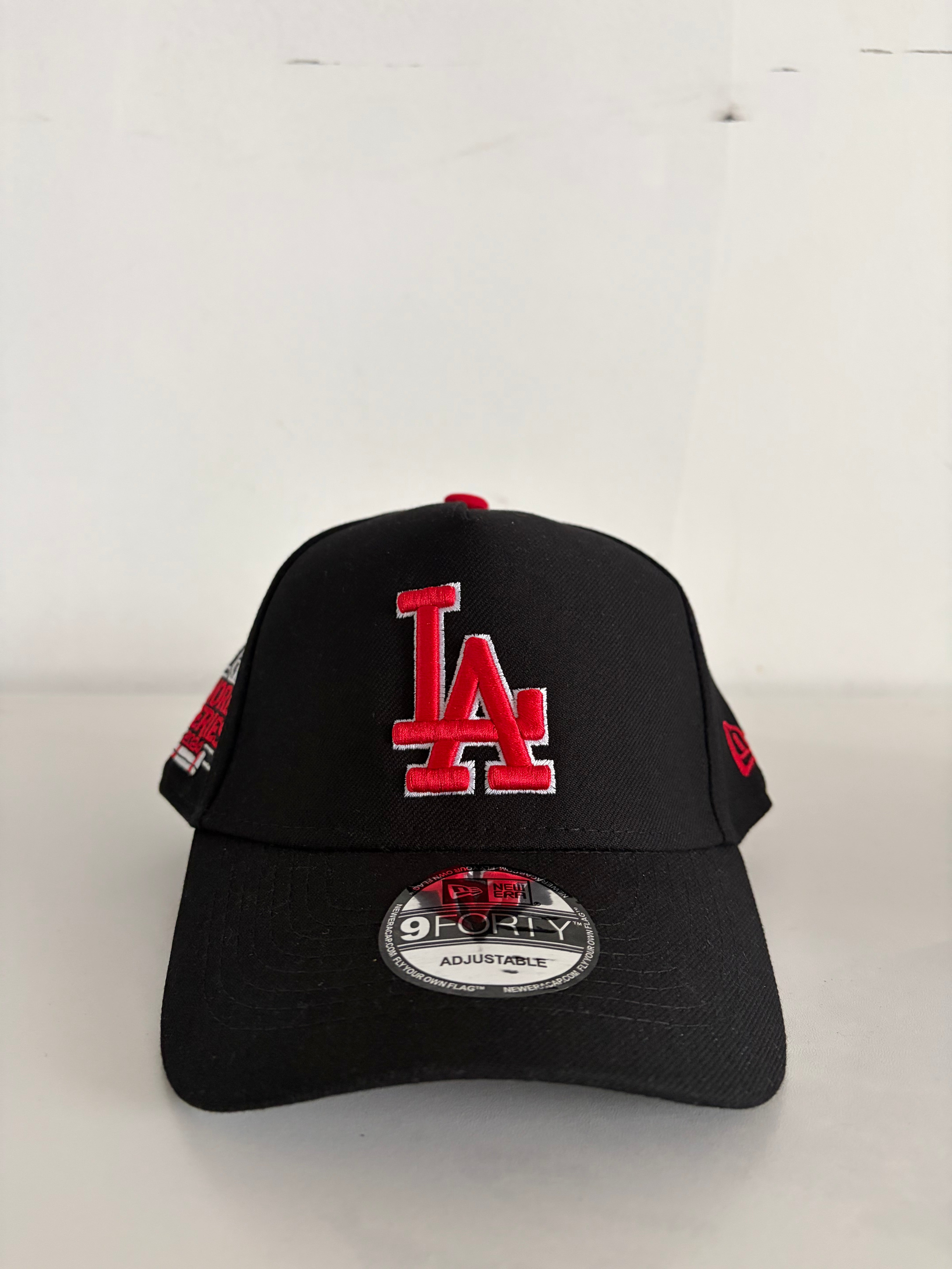 New Era Los Angeles Dodgers 9FORTY Adjustable Cap – Black & Red World Series 2024 Edition