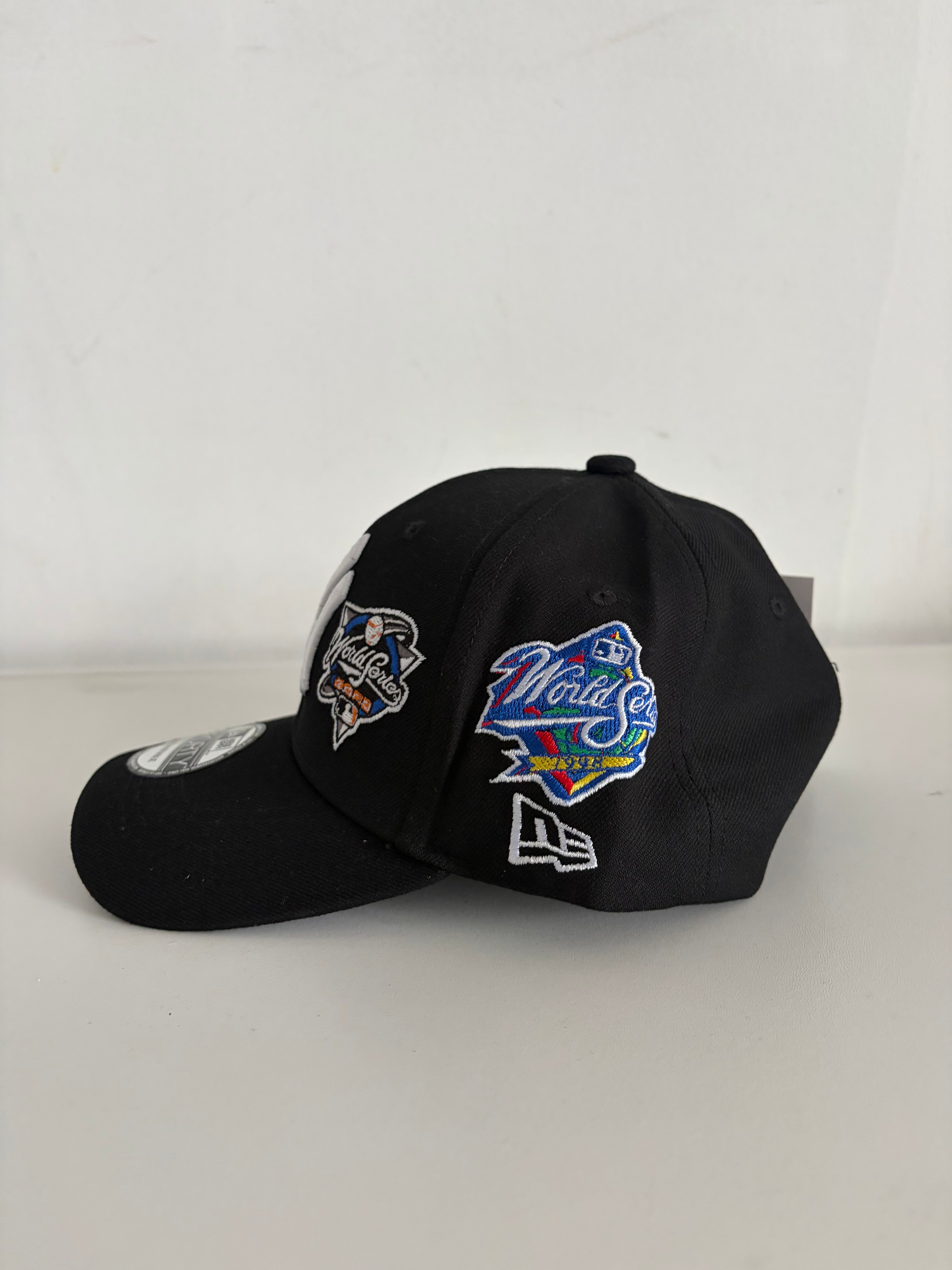 New Era New York Yankees 9FORTY Adjustable Cap – Black w/ Multi World Series & Subway Series Patches