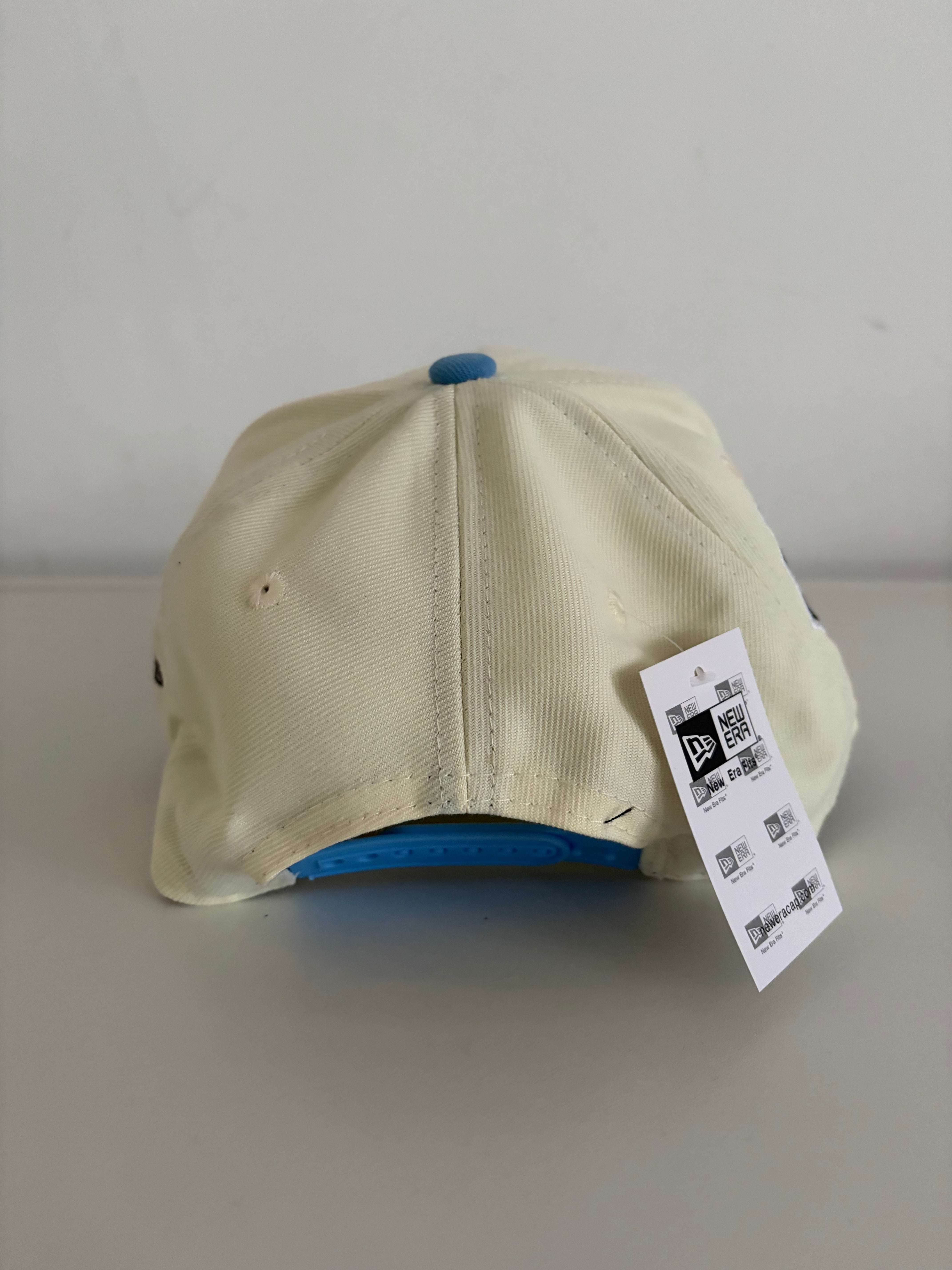 New Era Arizona Diamondbacks 9FORTY Adjustable Cap – Cream/Light Blue w/ Retro “D” Logo & Snake Patch