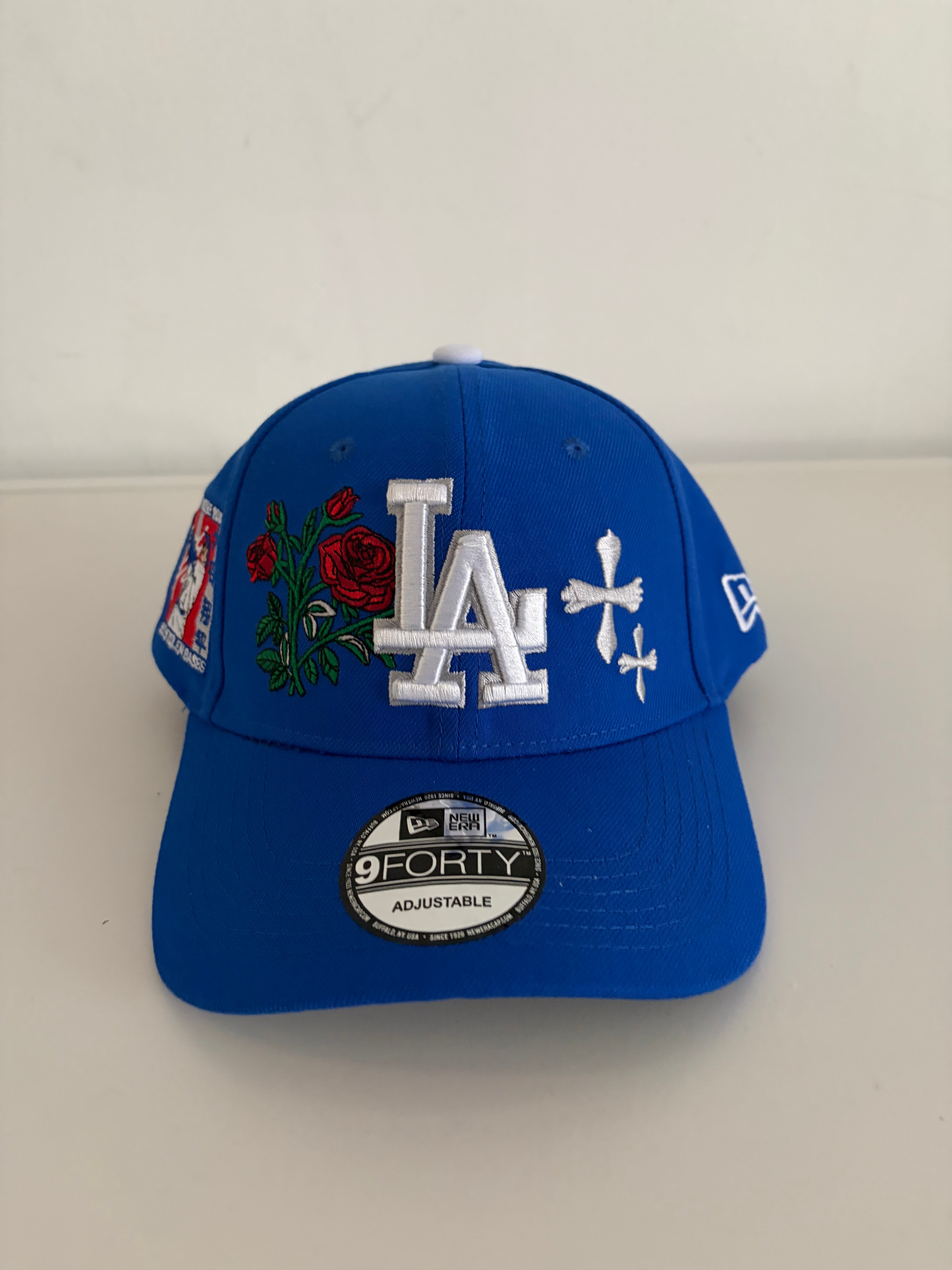 New Era Los Angeles Dodgers 9FORTY Adjustable Cap – Royal Blue w/ Rose Detail & Jackie Robinson Patch