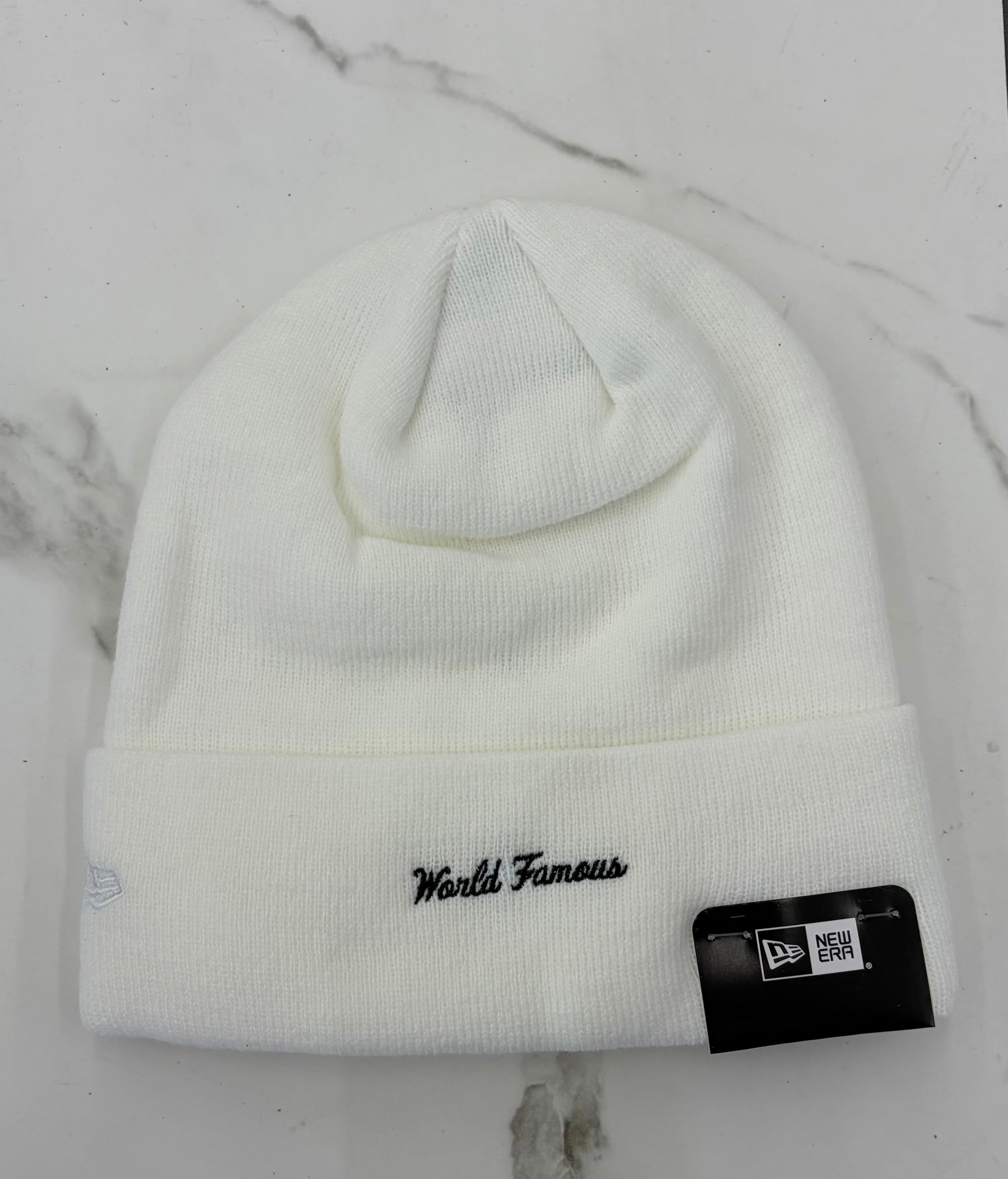 Supreme New Era Box Logo Beanie- White/Red
