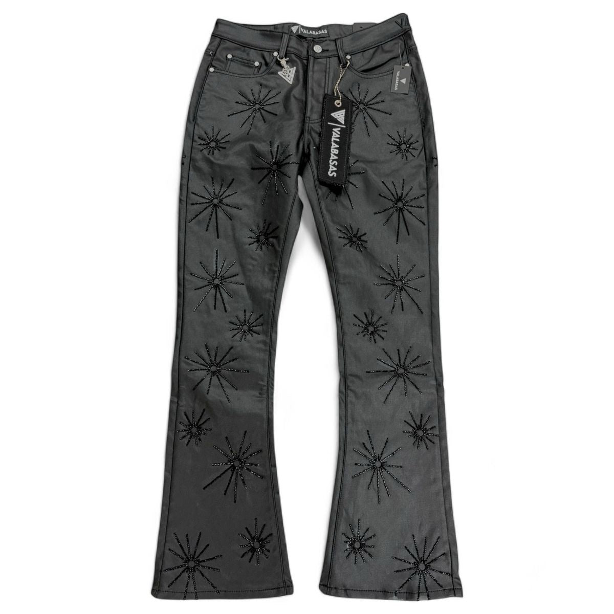 Valabasas "Solar" Stacked 33"inseam Black Waxed