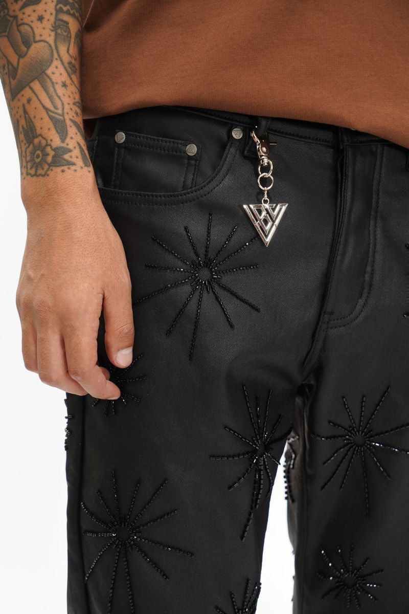 Valabasas "Solar" Stacked 33"inseam Black Waxed