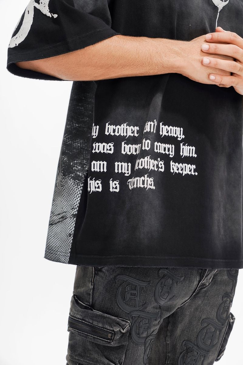 Trnchs "Brothers Keeper" Tee Black Wash