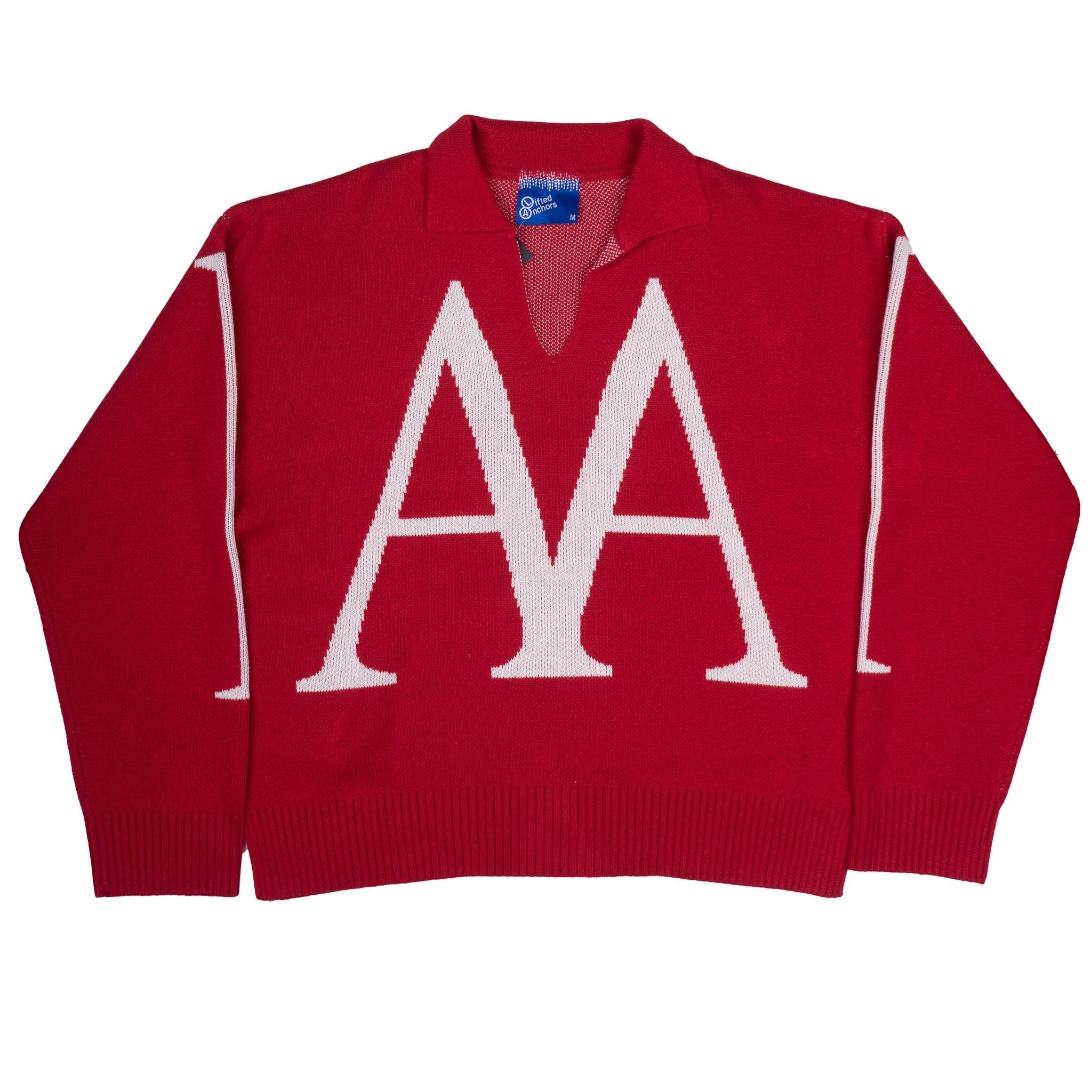 Lifted Anchors "AA" Sweater Red