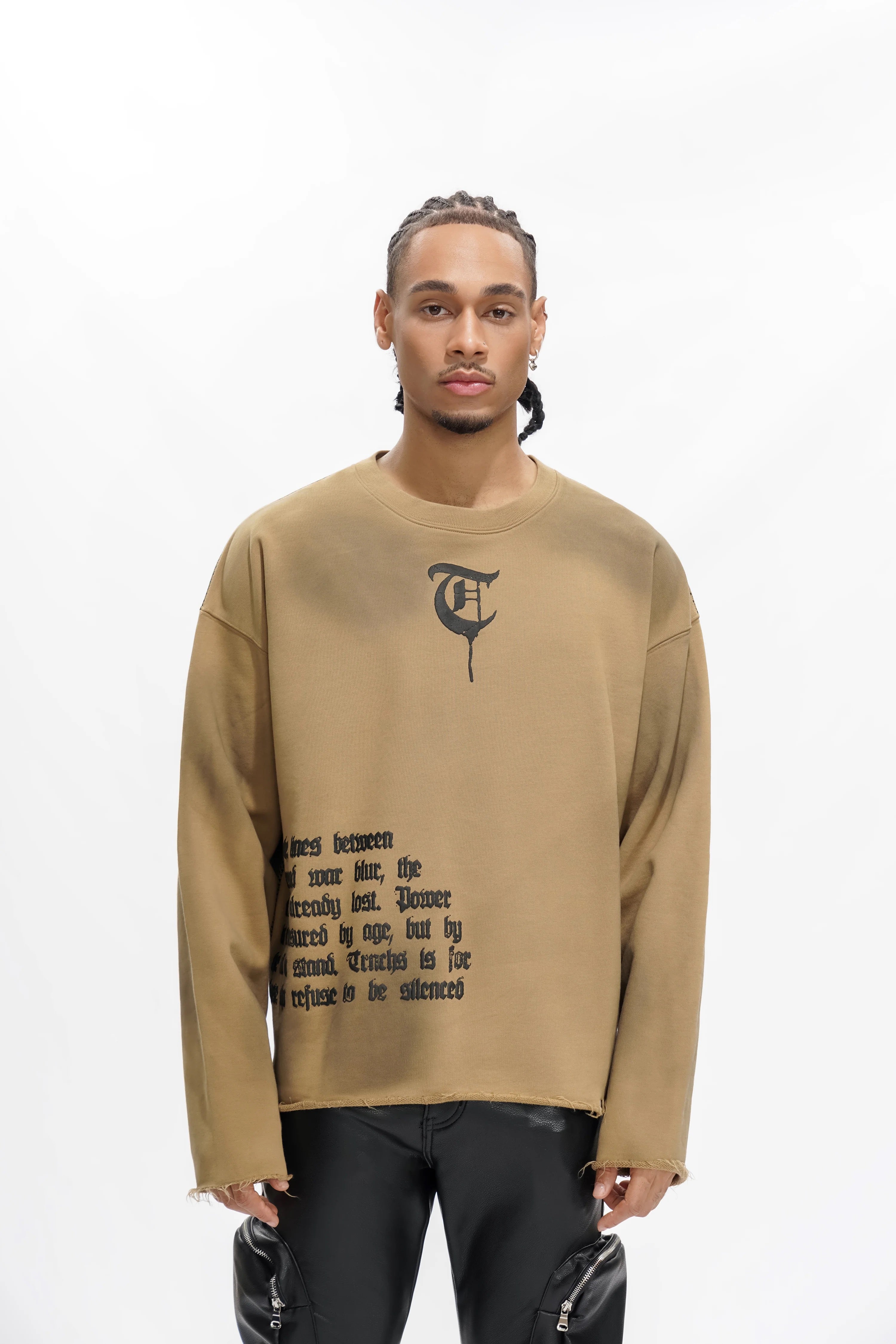 Trnchs "Refuse To Be Silenced" Sweater Brown