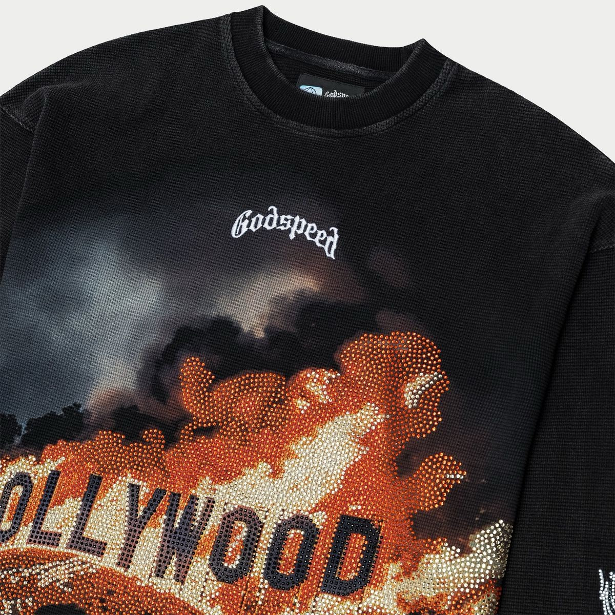 God Speed "Hollywood Inferno" Long Sleeve Tee Black