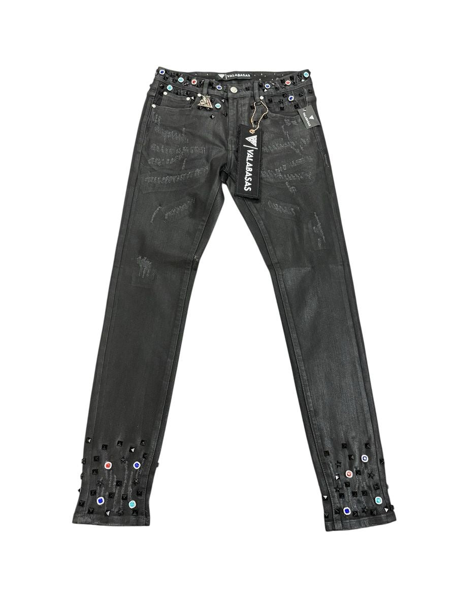 Valabasas "Ionic" Slim Black Waxed