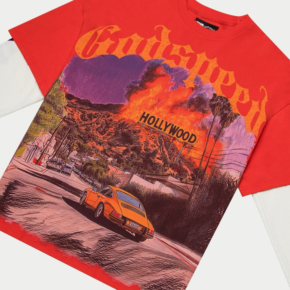 God Speed "Los Scandalous" Long Sleeve Tee Red