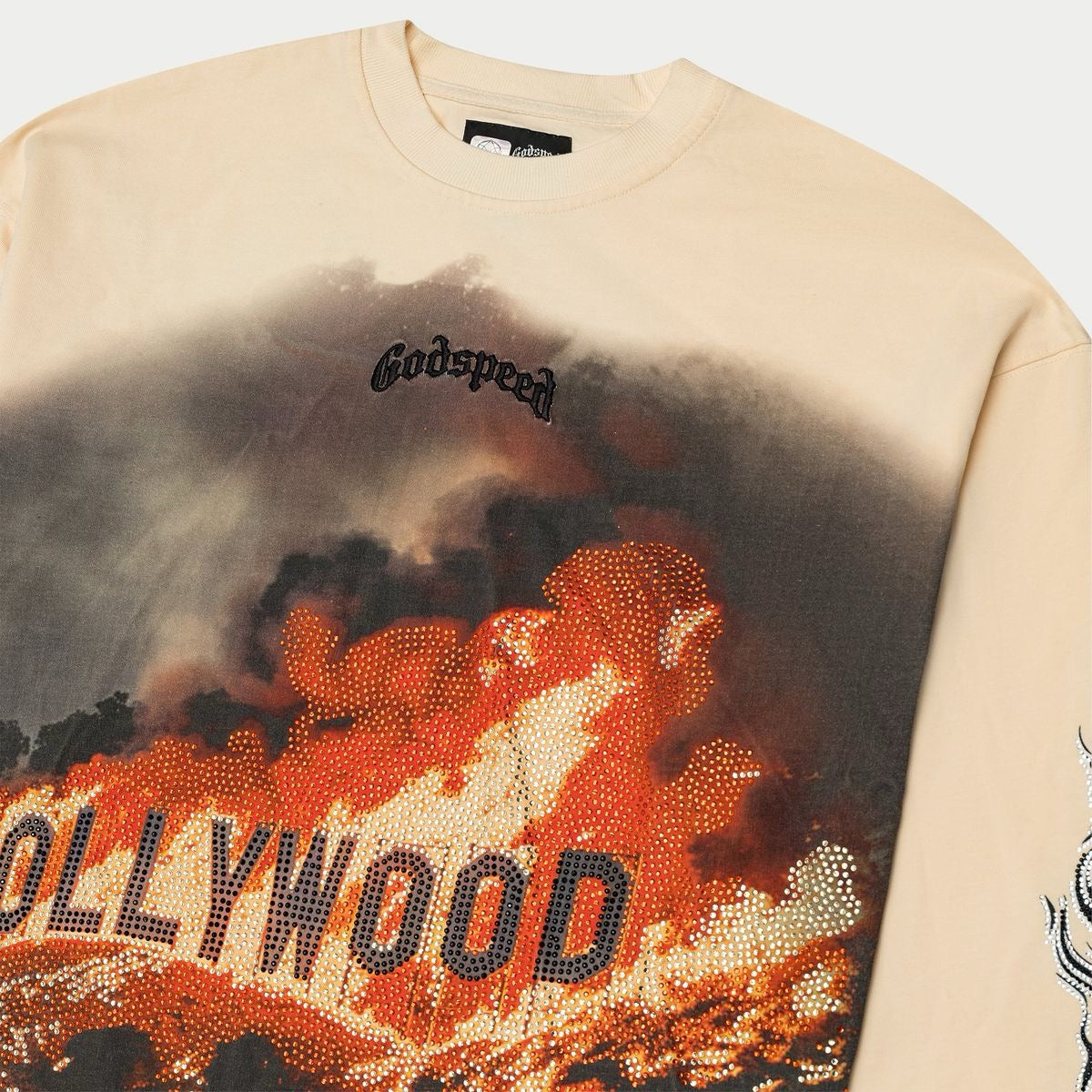 God Speed "Hollywood Inferno" Long Sleeve Tee Bone
