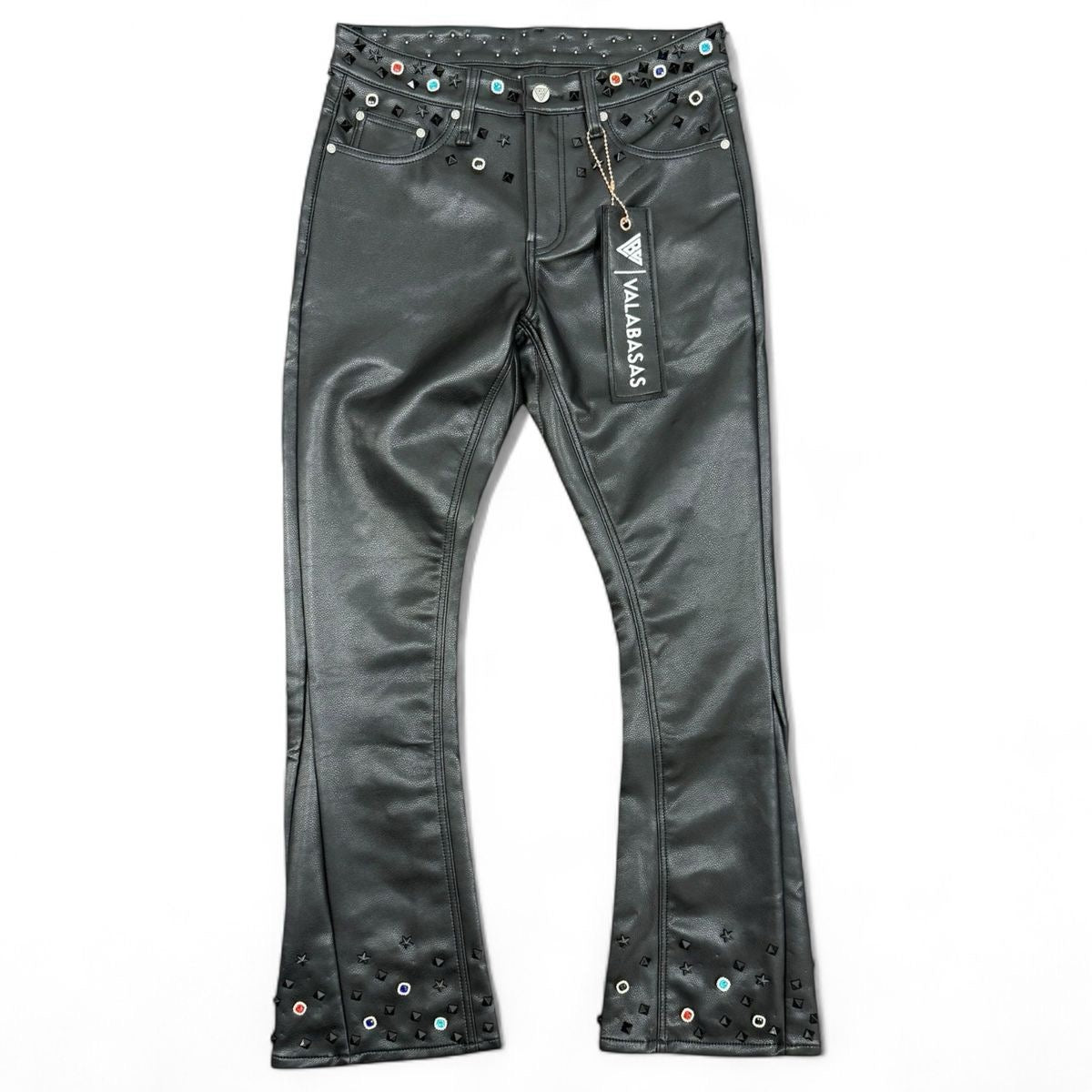 Valabasas "Ion" 33" Stacked Leather Black