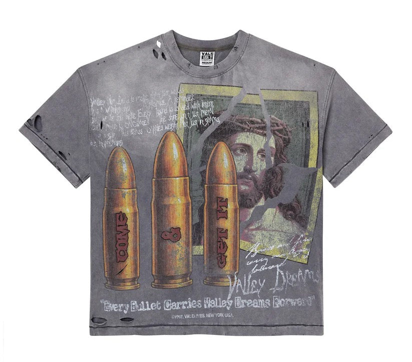 Vale Forever "Faith Thrashed" Tee Grey Wash