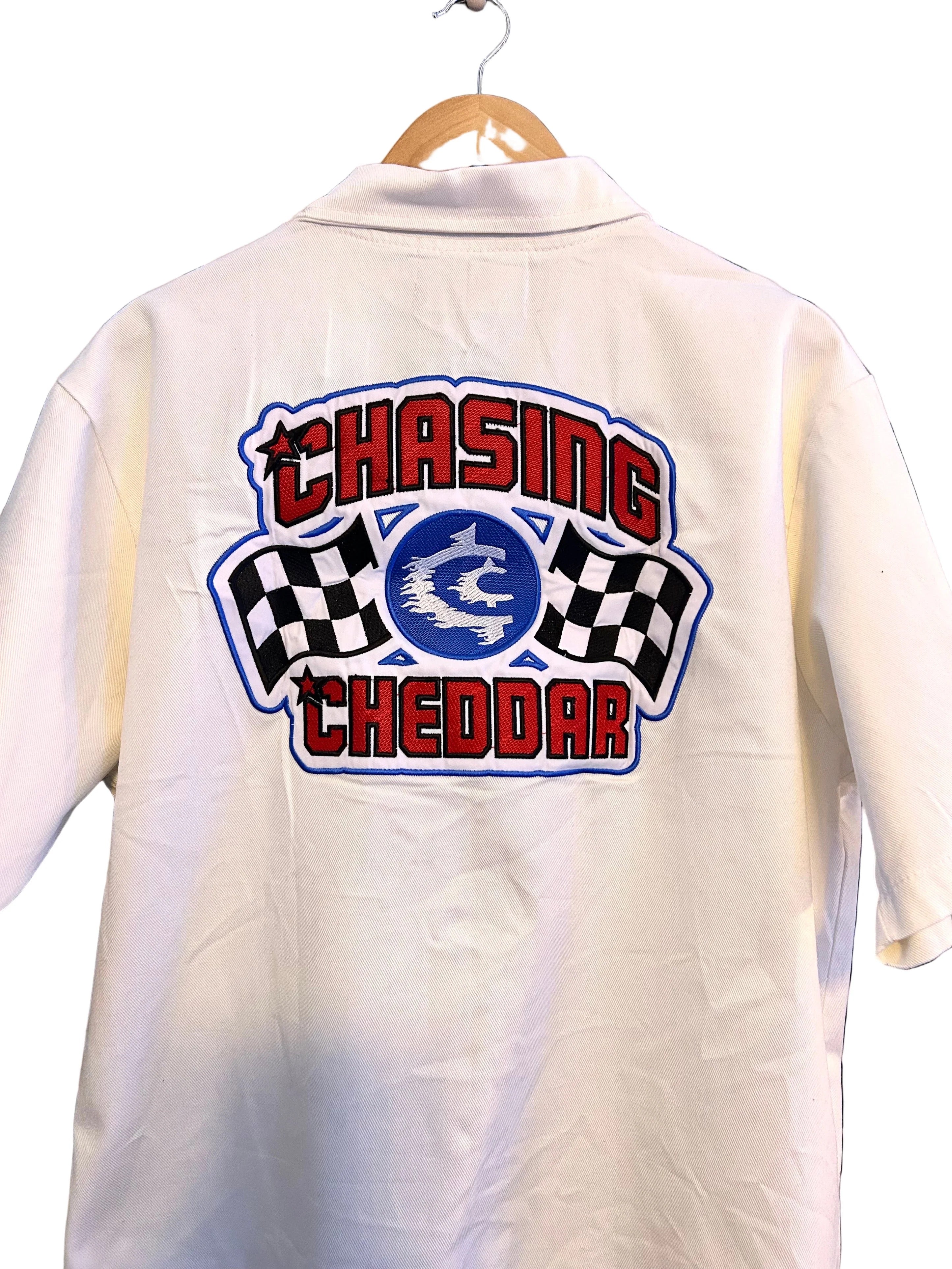 Chasing Cheddar "Victory" Button Up White