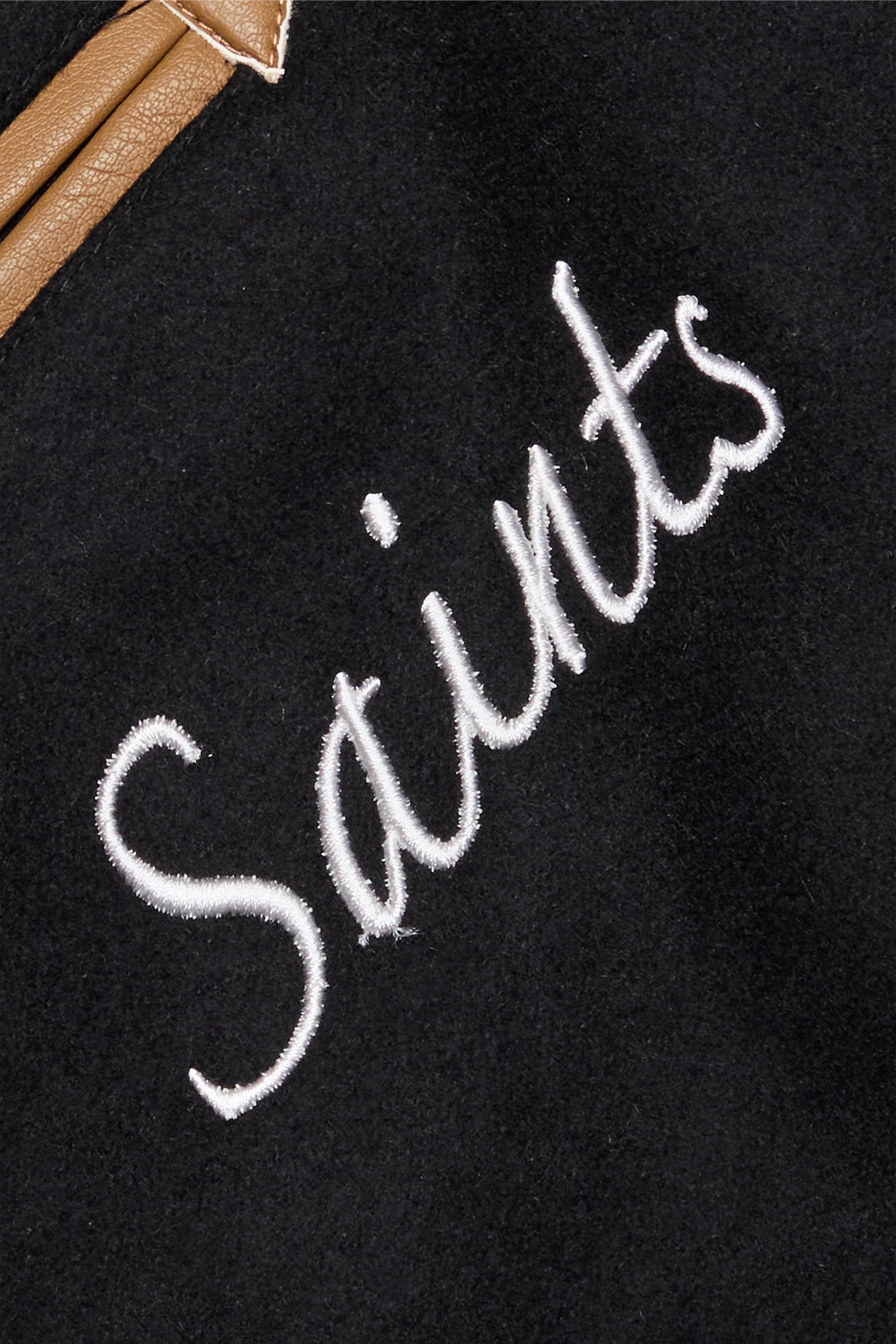 Trnchs "Saints Vs. Demons" Varsity Jacket Mocha