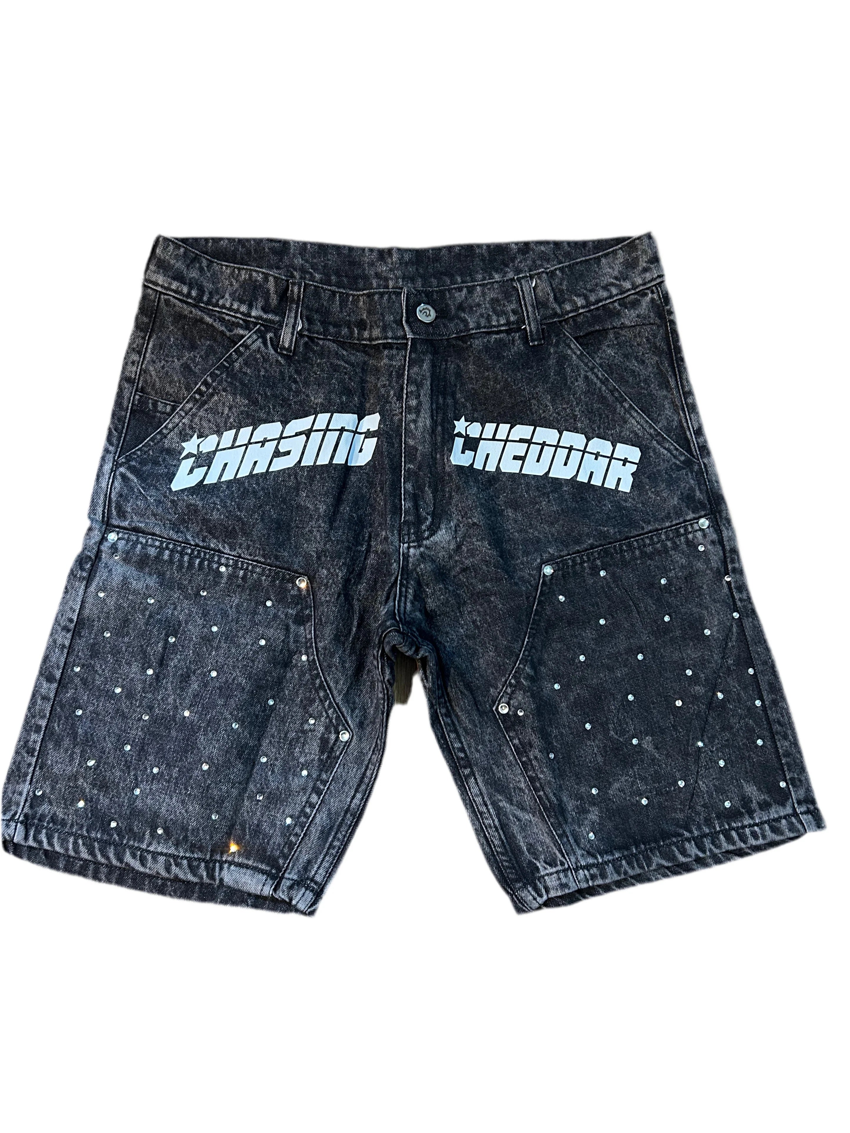 Chasing Cheddar "CC" Shorts Grey Wash