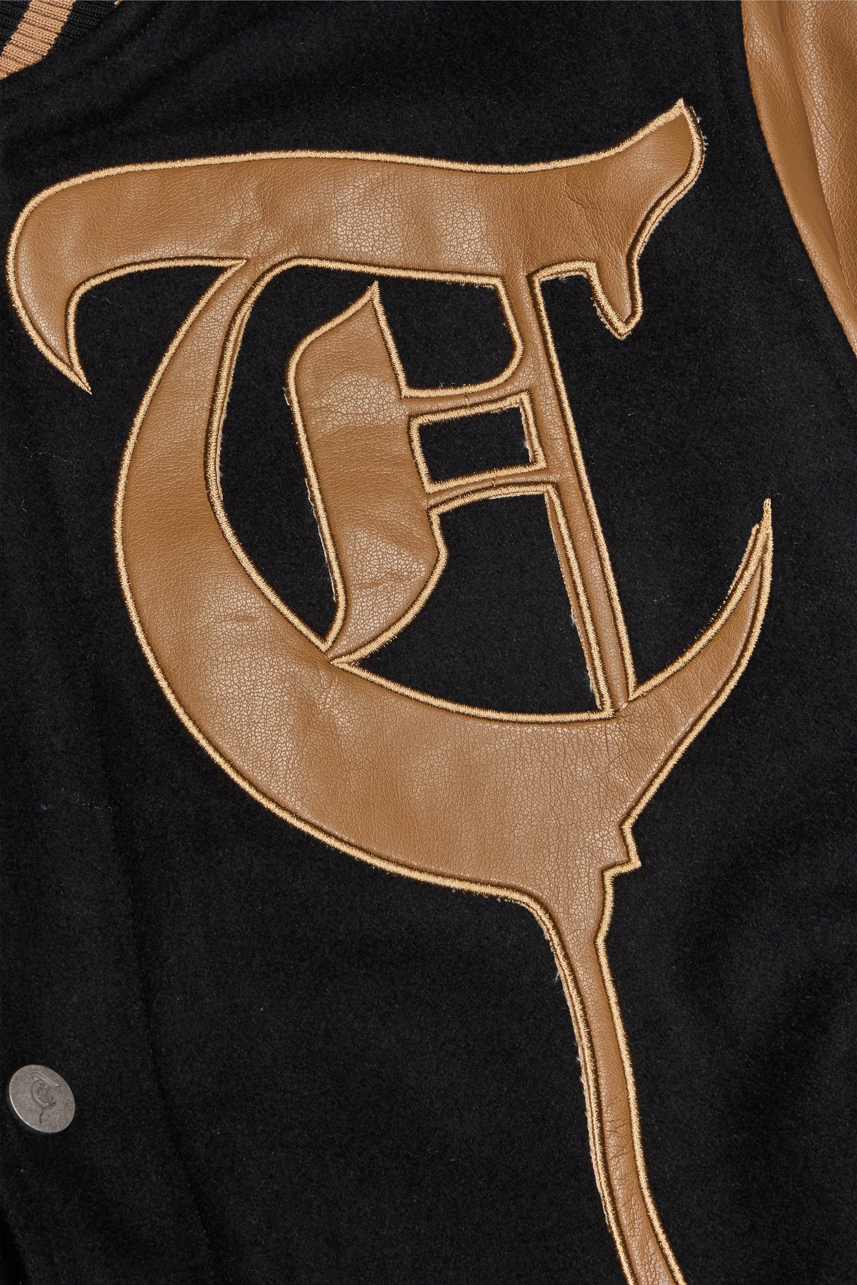 Trnchs "Saints Vs. Demons" Varsity Jacket Mocha