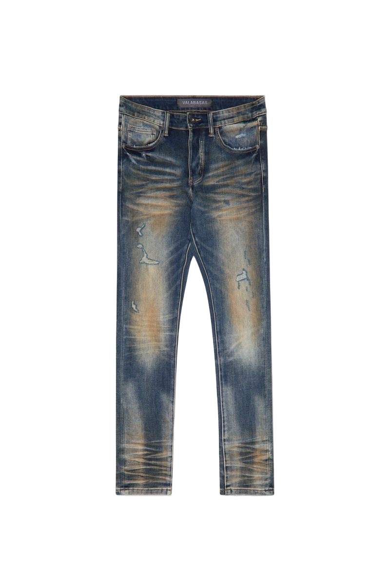 Valabasas "Mr.Flex" Skinny Vintage Stain Blue