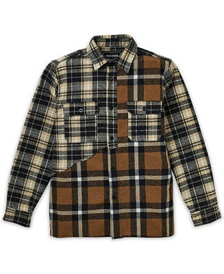Reason "Spliced" Long Sleeve Brown