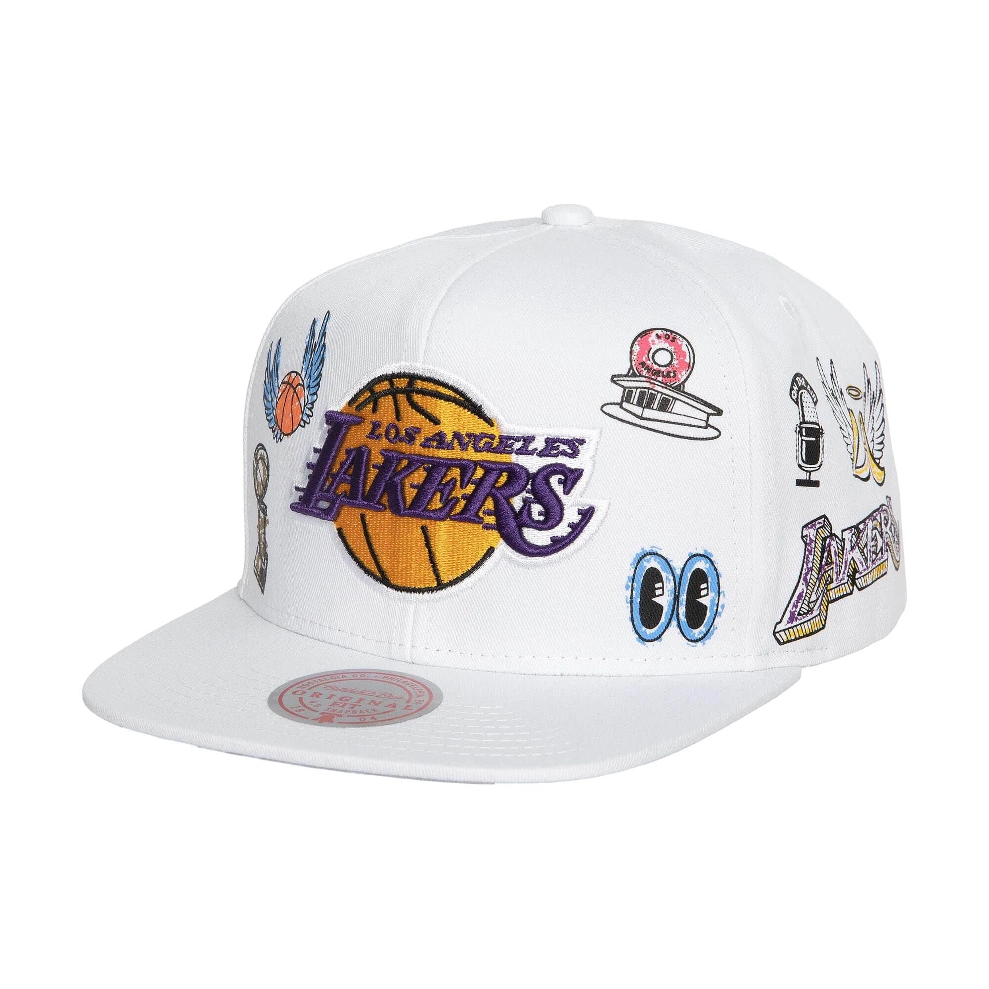 Los Angeles Lakers White Snapback Hat