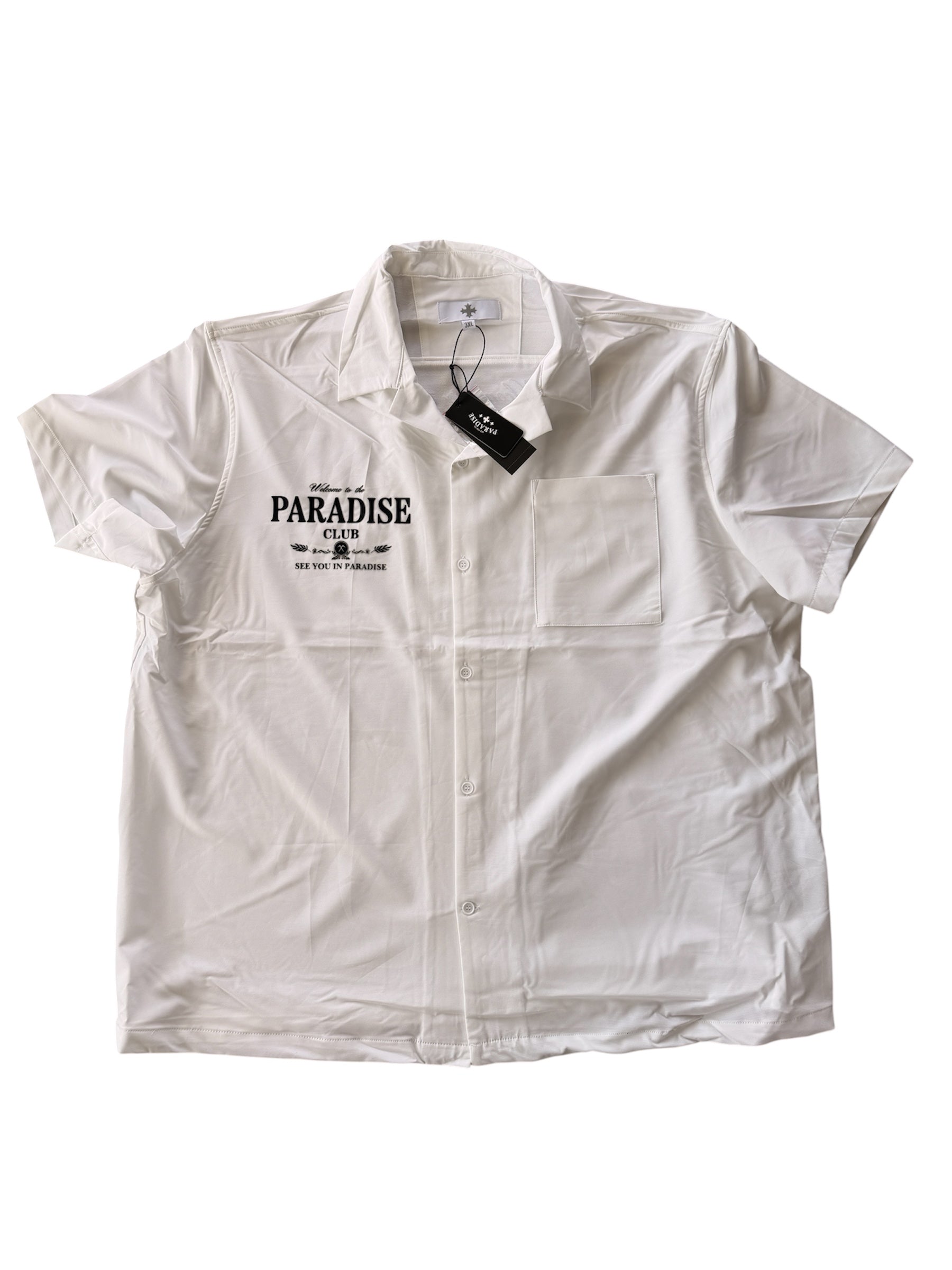 Jordan Craig Paradise Club Short Sleeve Button-Up Shirt – White