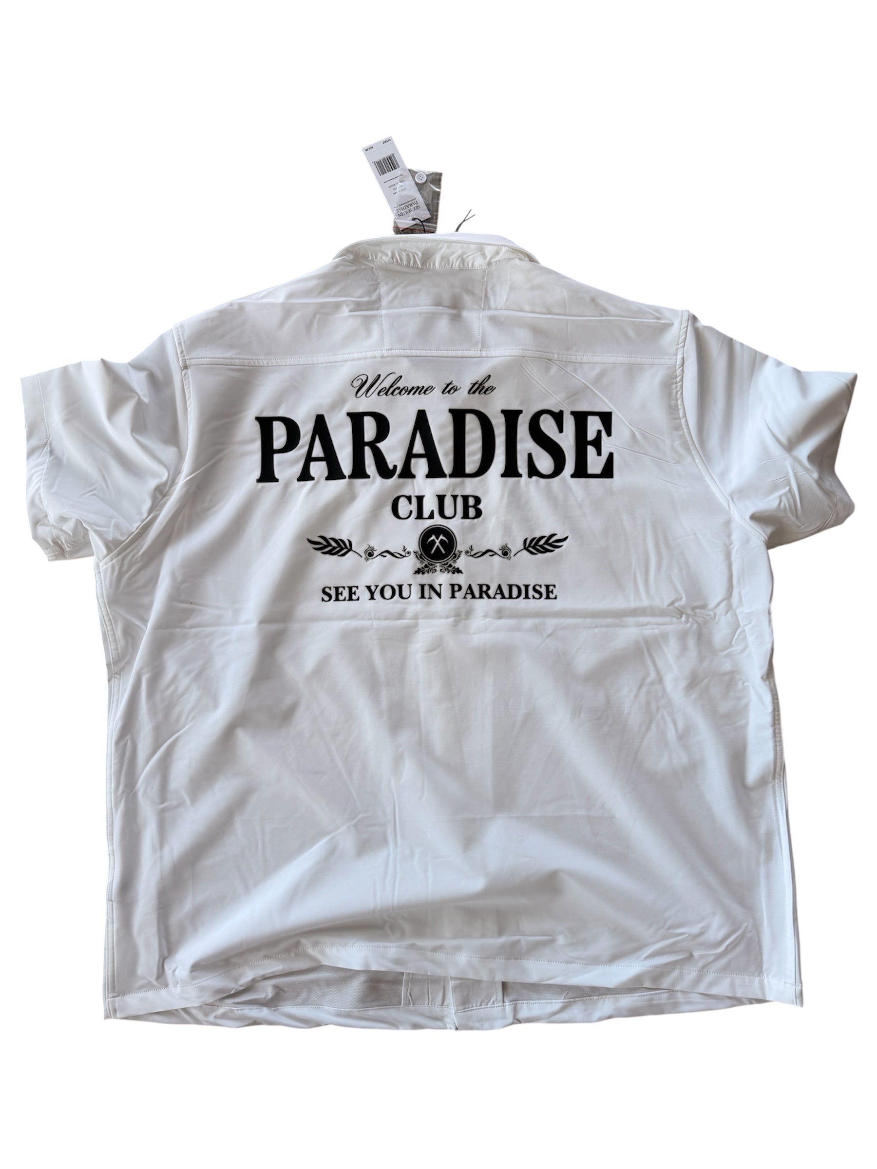Jordan Craig Paradise Club Short Sleeve Button-Up Shirt – White