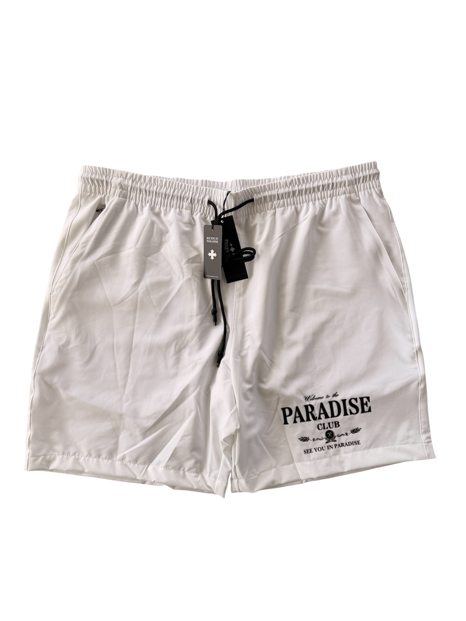 Jordan Craig Paradise Club Drawstring Shorts – White