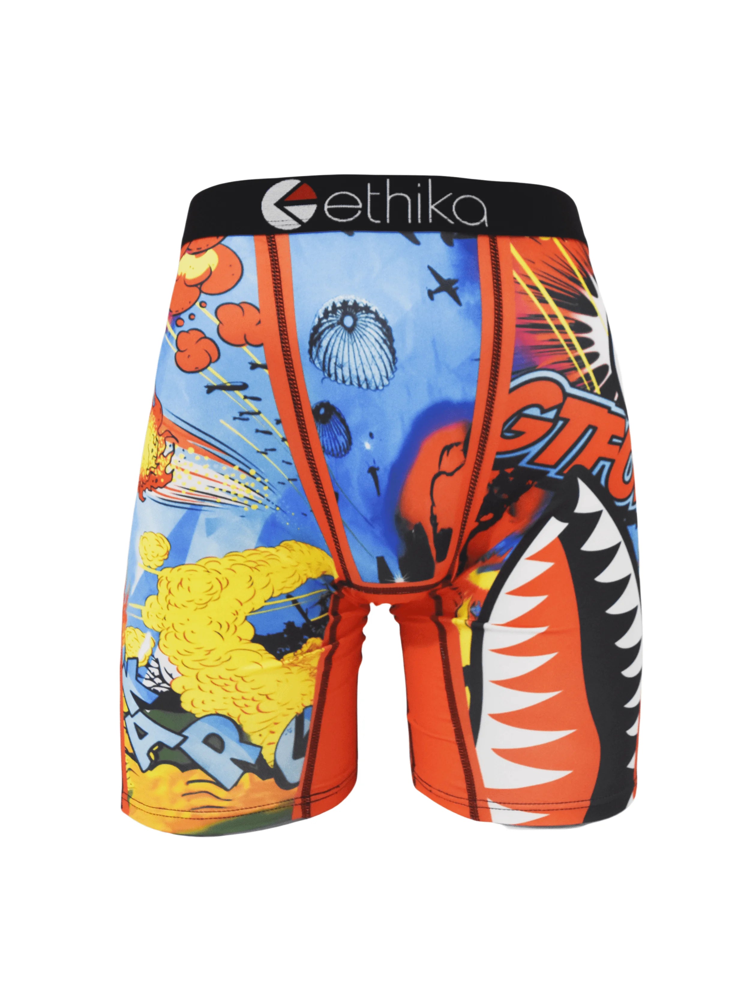 Ethika "Bomber" Graphic Boxer Briefs – Orange/Blue/Multi