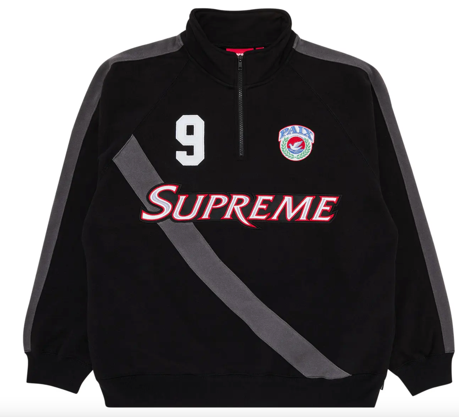Supreme Racing Quarter Zip Pullover – Black