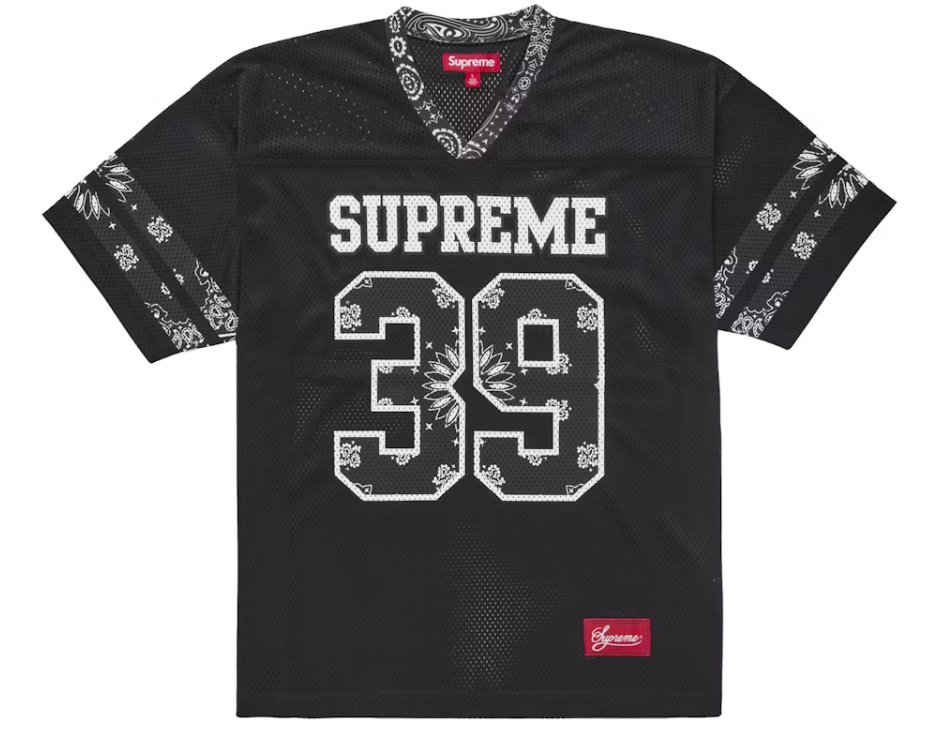Supreme Bandana Football Jersey Black