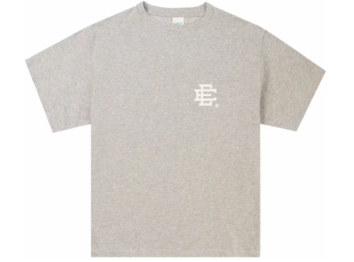 Eric Emanuel Core Logo Tee – Heather Grey (White Logo)