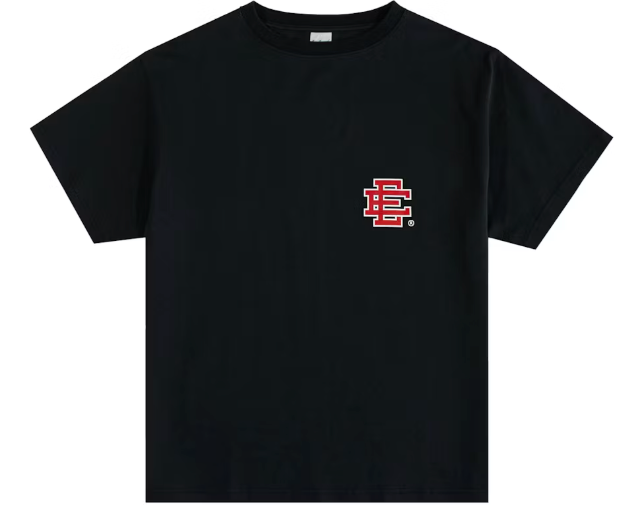 Eric Emanuel Core Logo Tee – Black (Red Logo)