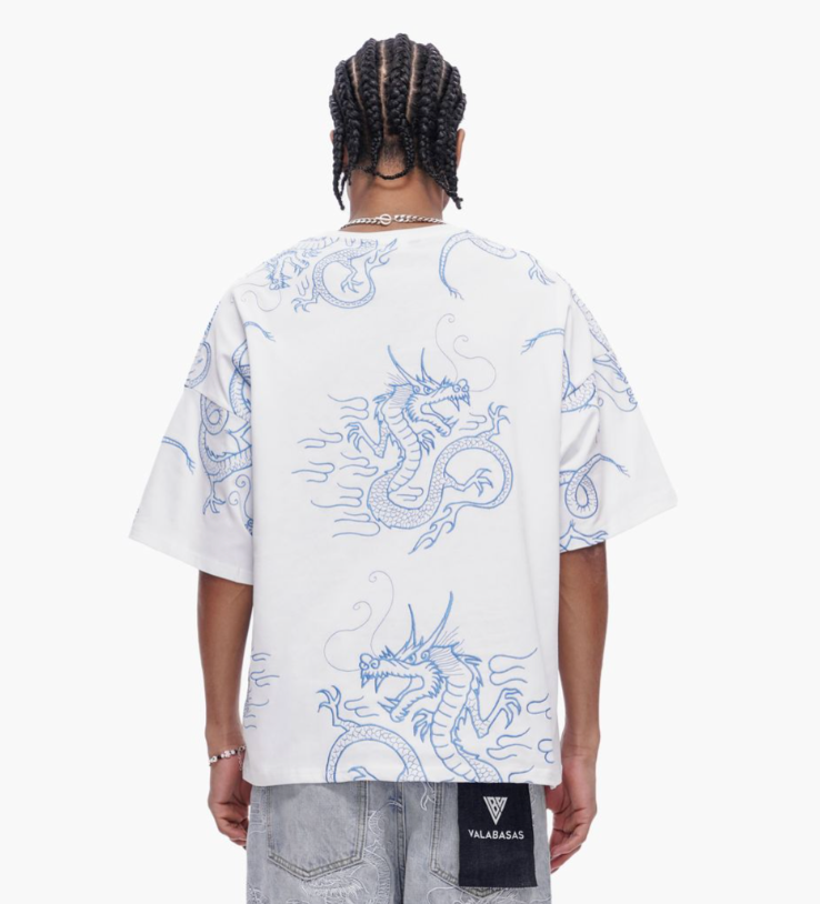 Valabasas 'Yurei' white tee — alternate view.