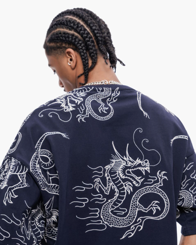 Valabasas 'Yurei' navy tee — alternate view.