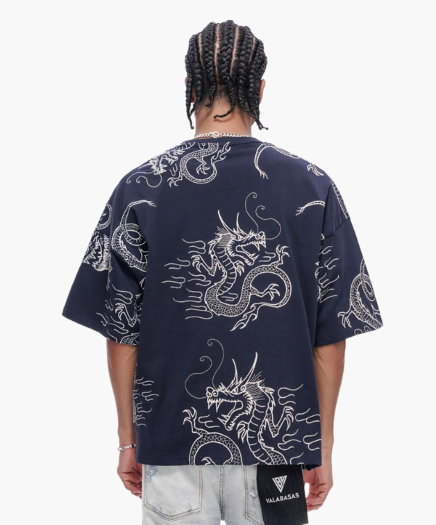 Valabasas 'Yurei' navy tee — alternate view.